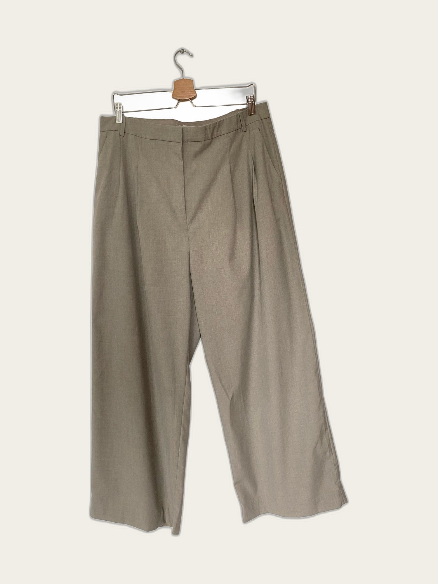 Cropped pantalon wijde pijp