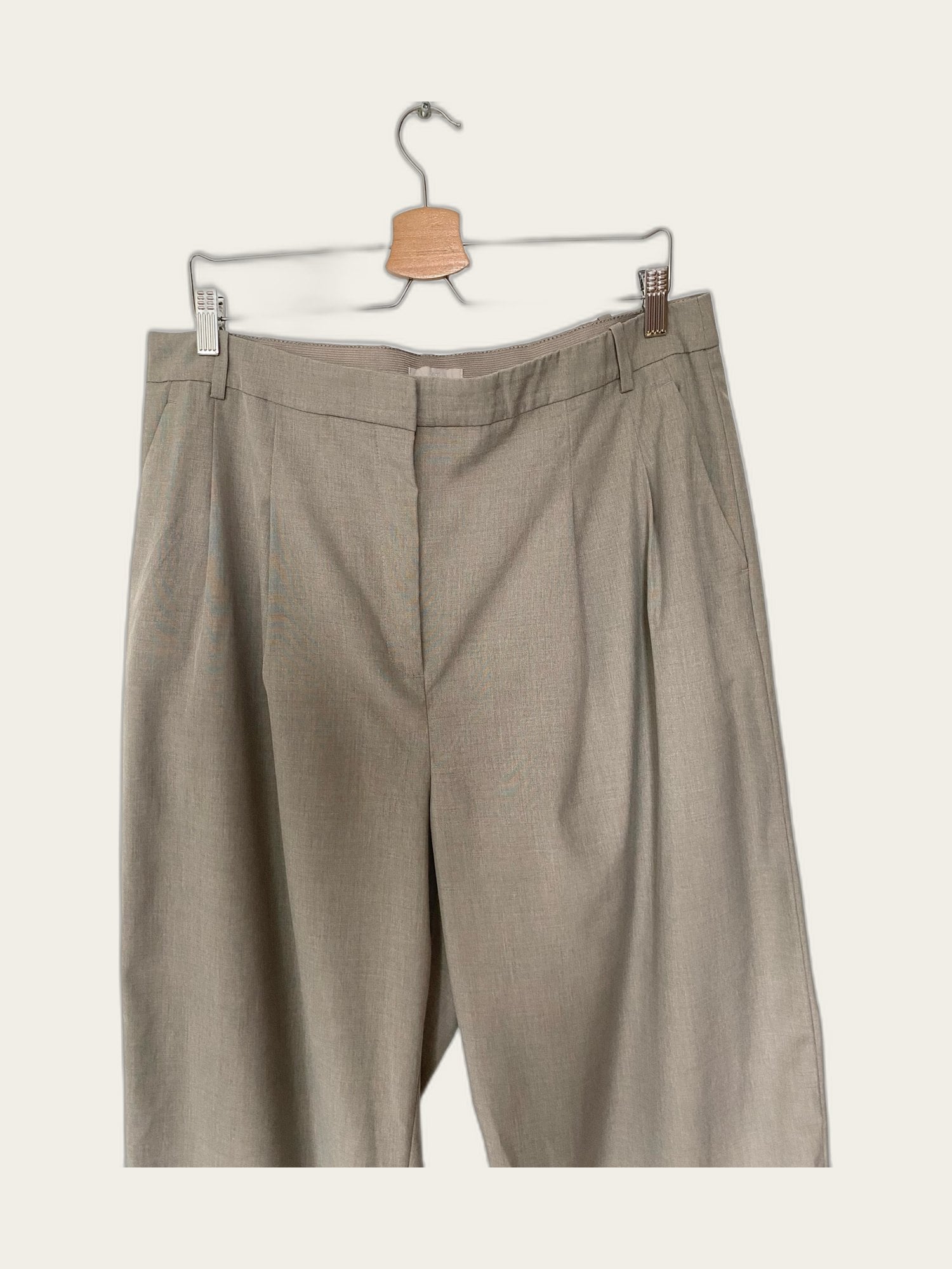 Cropped pantalon wijde pijp