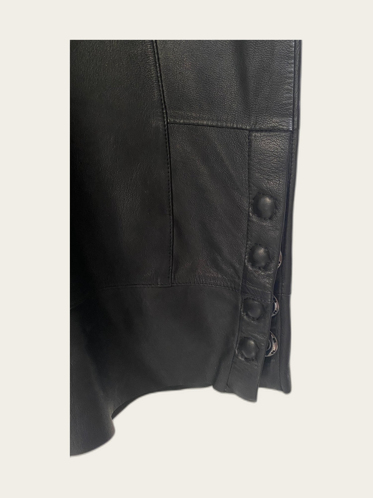 Leren mini-jurk