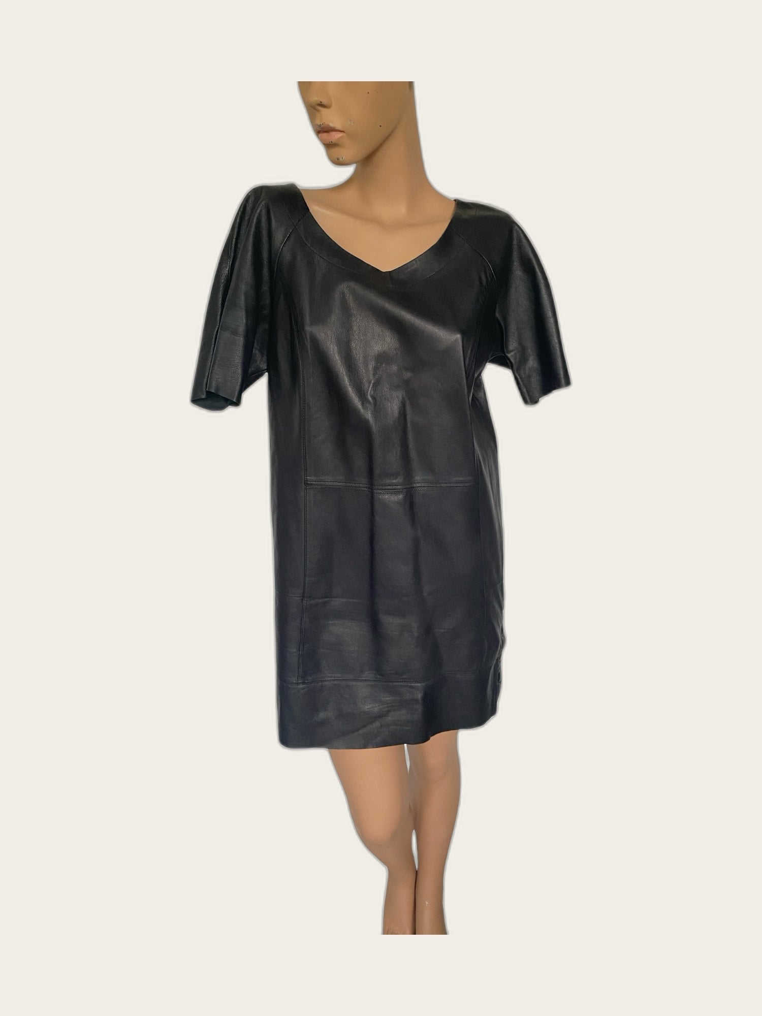 Leren mini-jurk