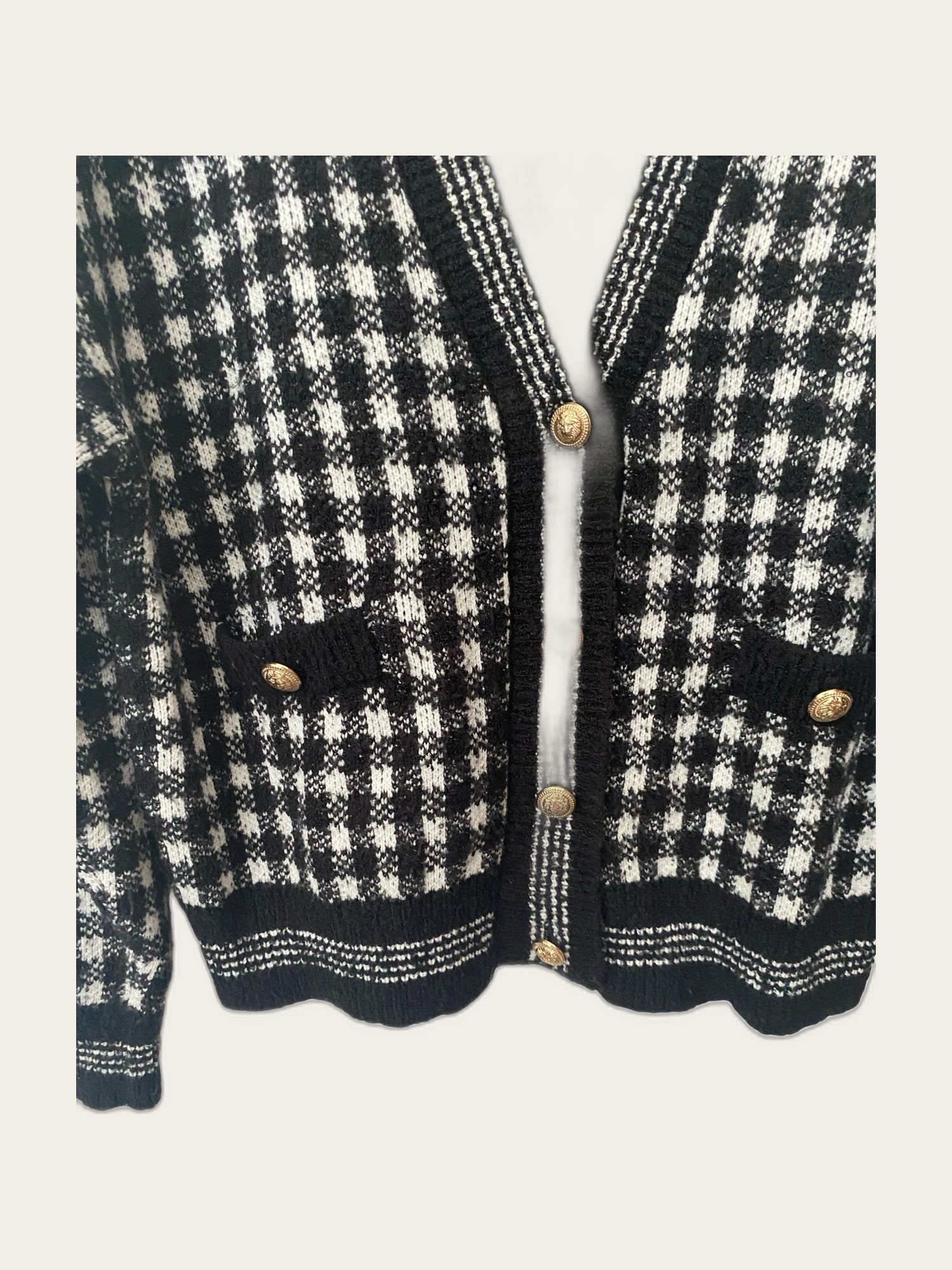 Oversized Chanel-stijl vest