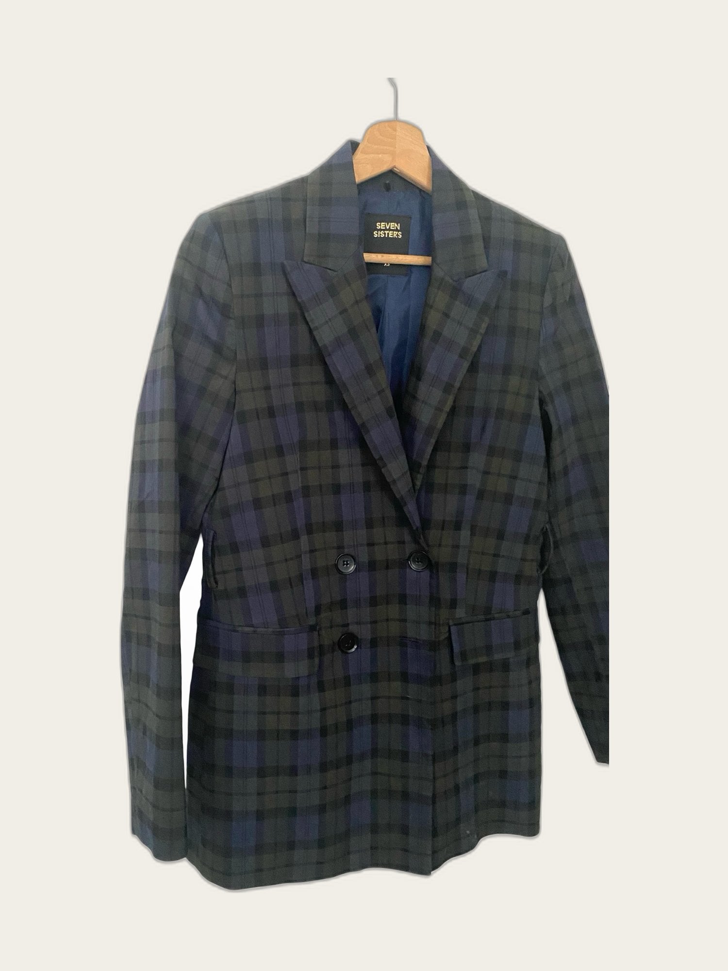 Geruite blazer double breasted