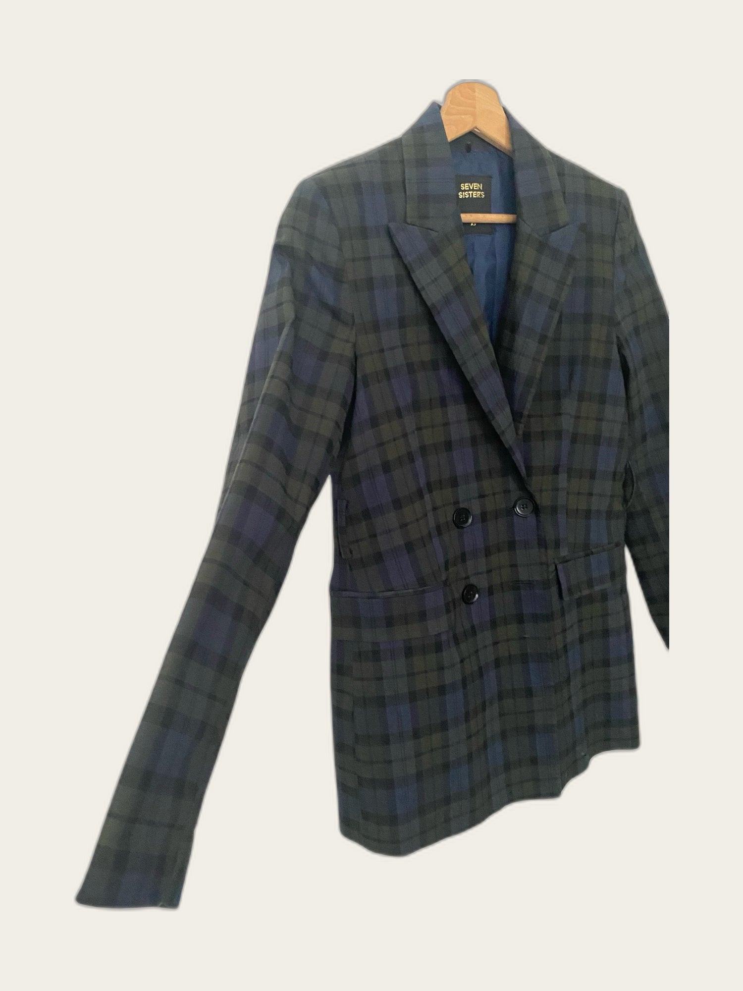 Geruite blazer double breasted