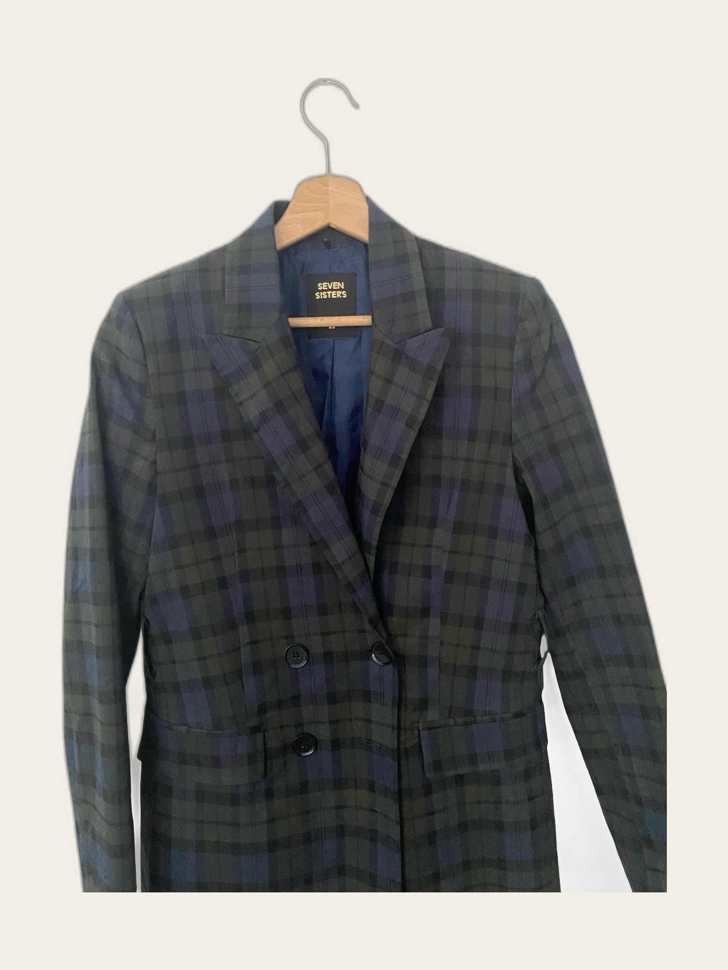 Geruite blazer double breasted