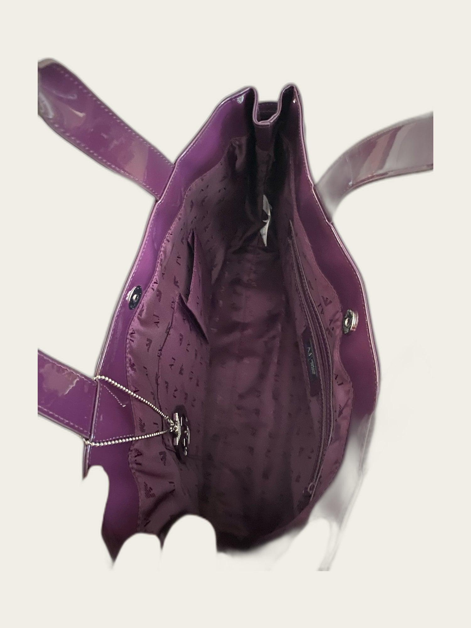 Hoogglans shopper / tote bag nieuw met stofzak