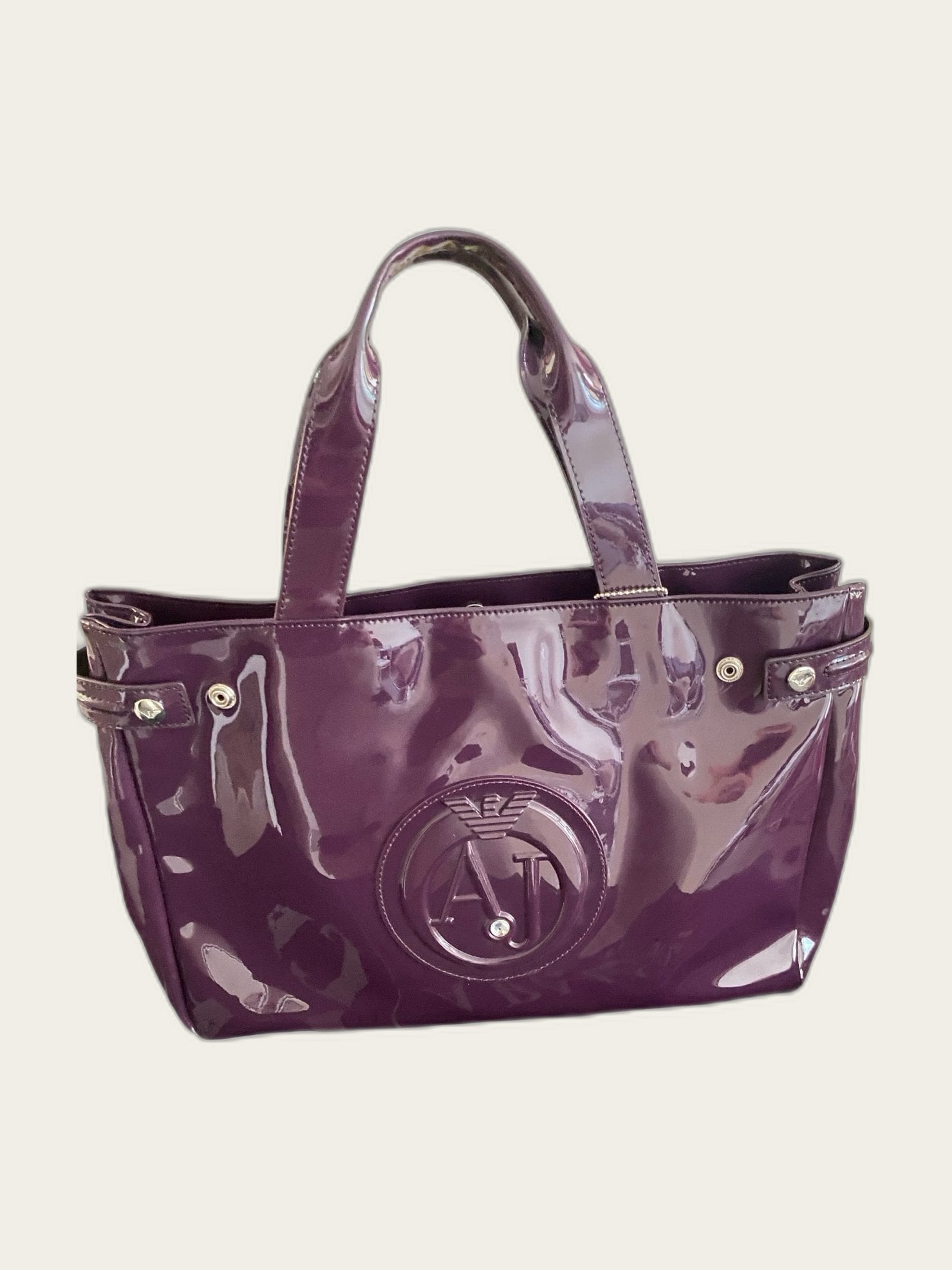 Hoogglans shopper / tote bag nieuw met stofzak