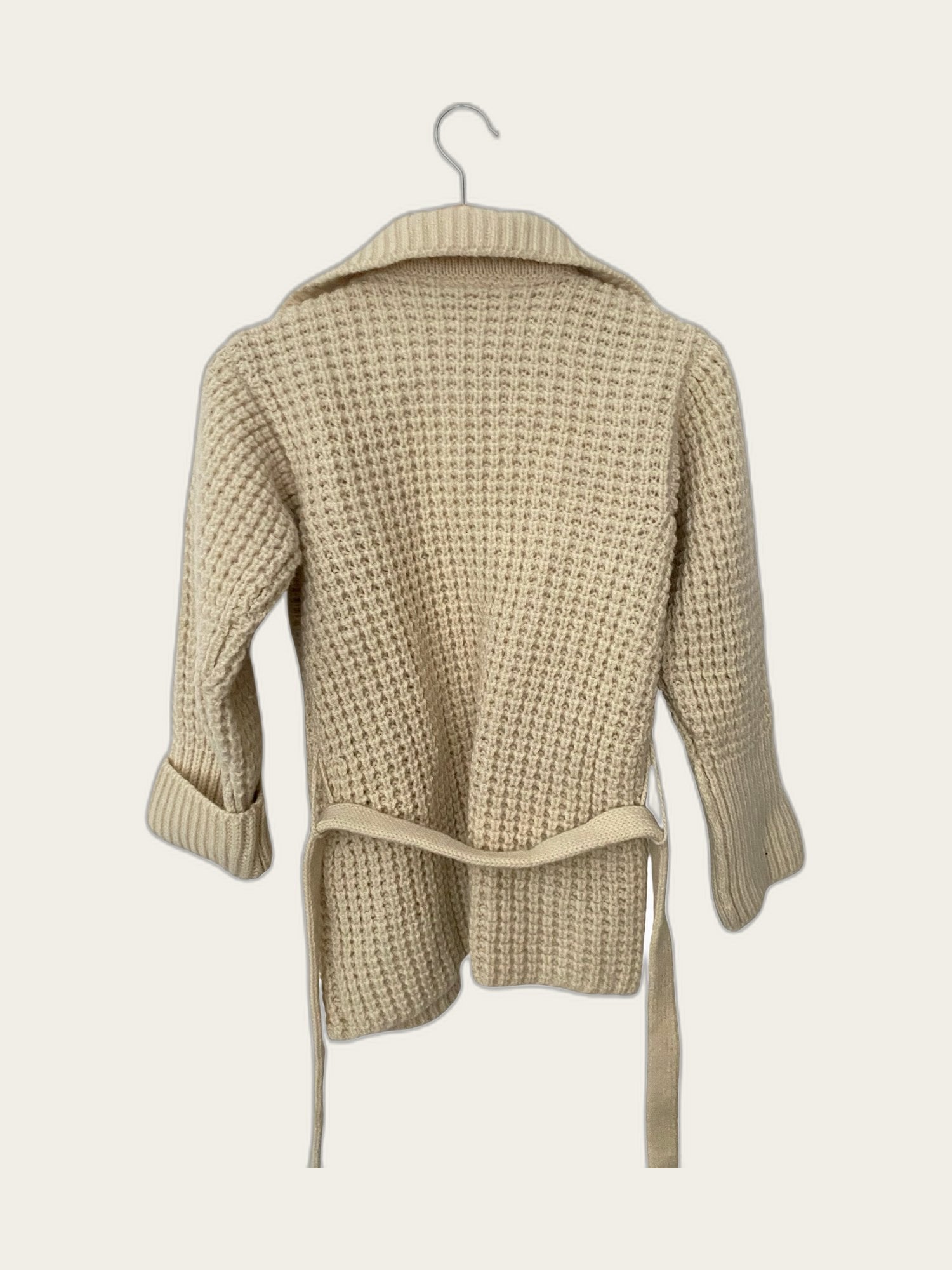 Prachtige dikke vintage wollen Iers Aran vest