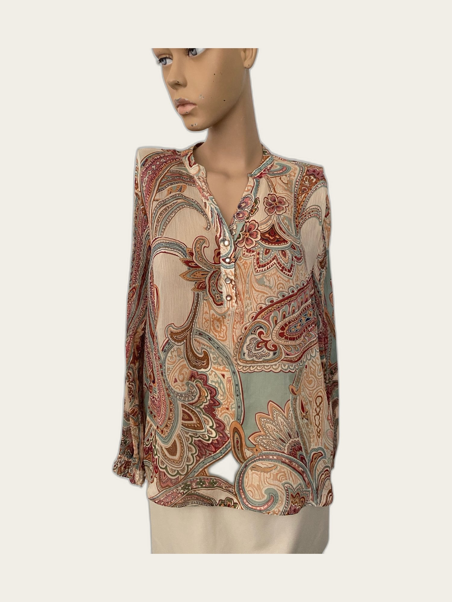 Zomerblouse Paisley-motief boho