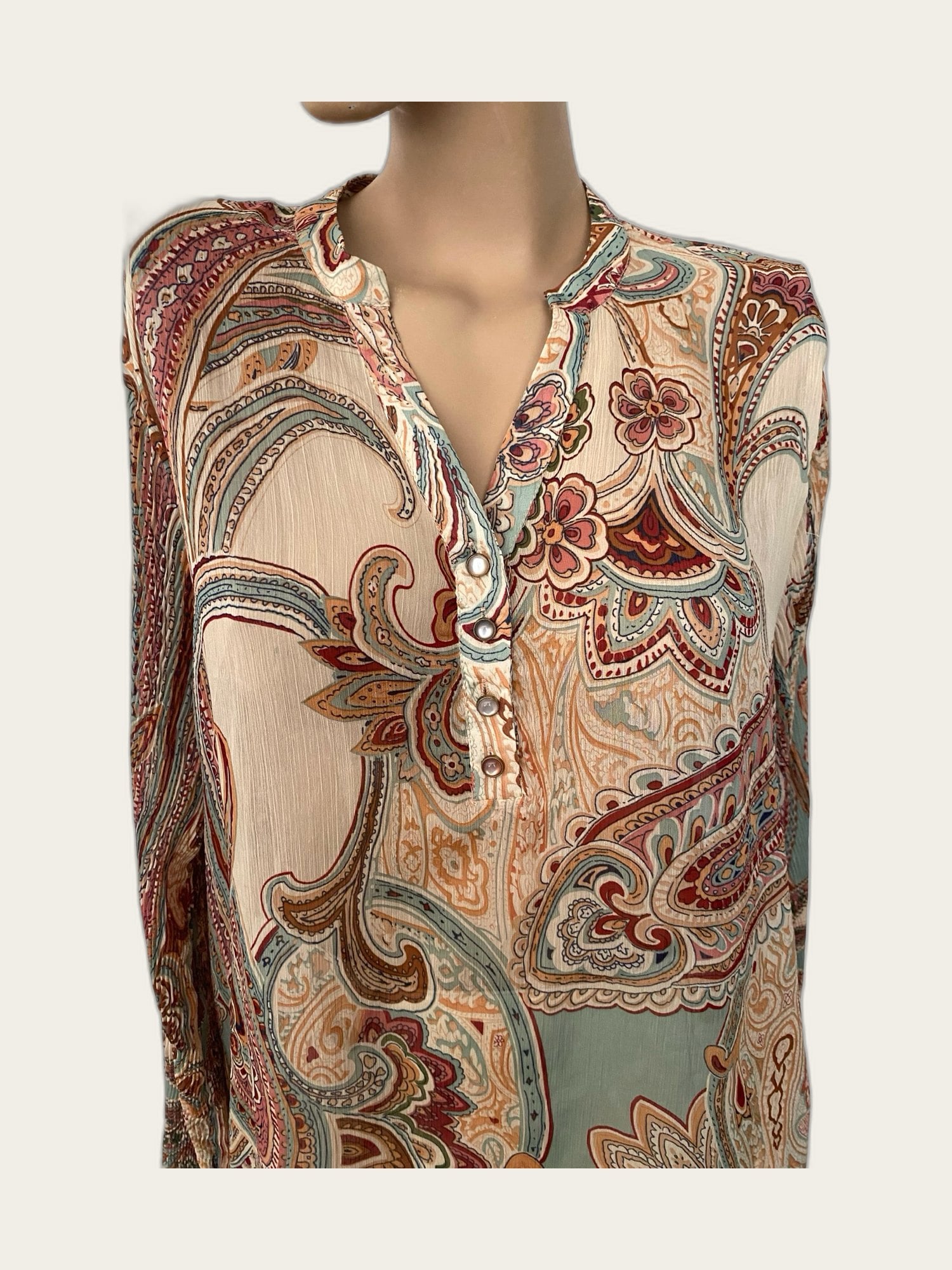Zomerblouse Paisley-motief boho