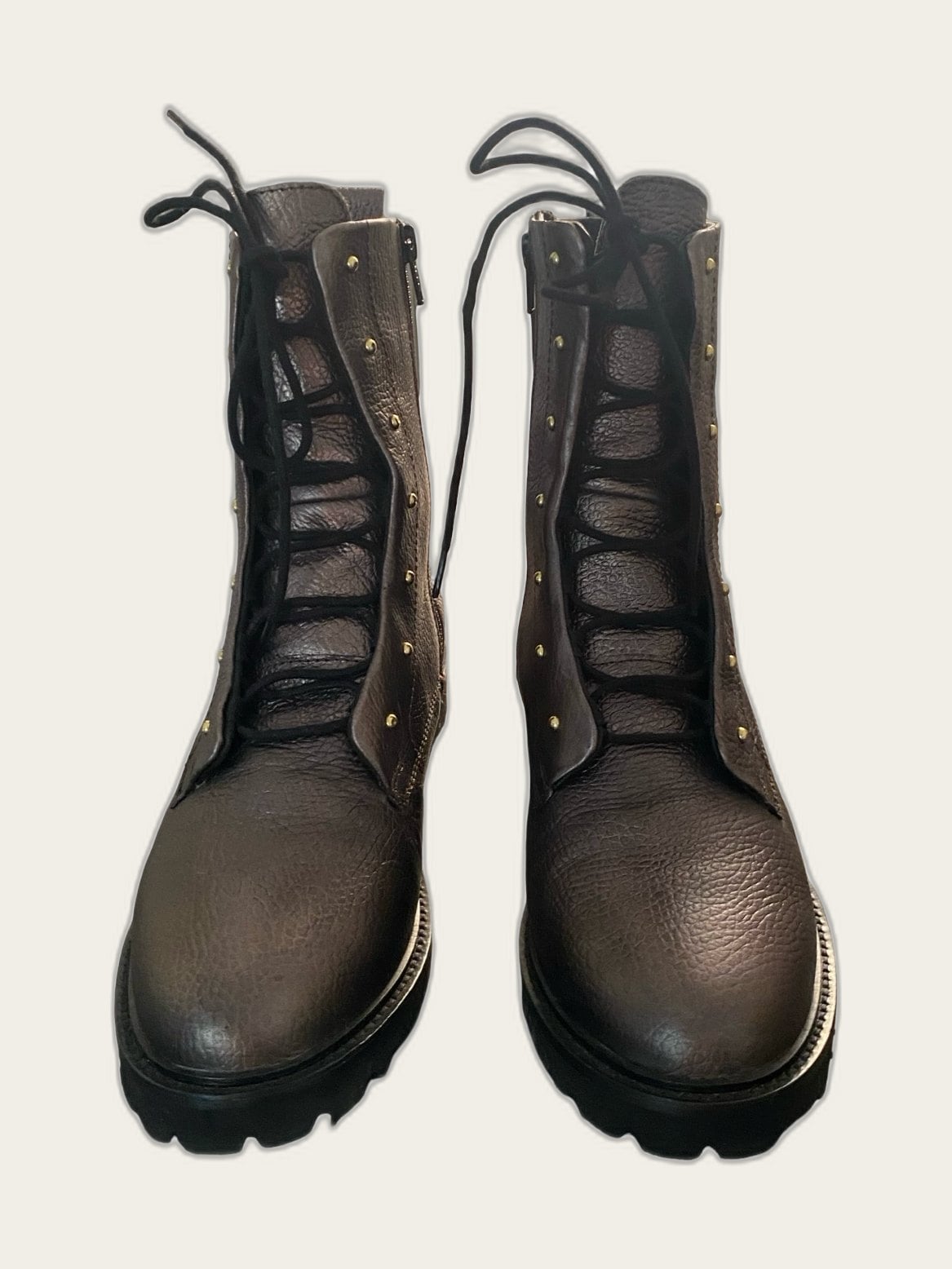 Leren veterboots