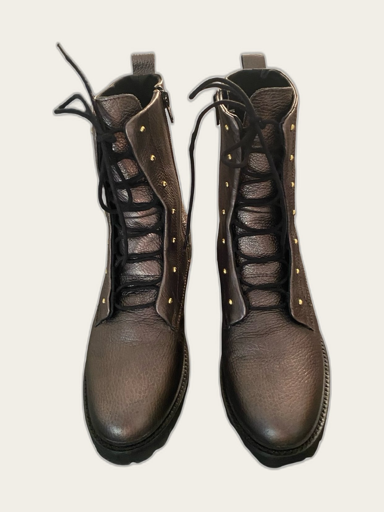 Leren veterboots