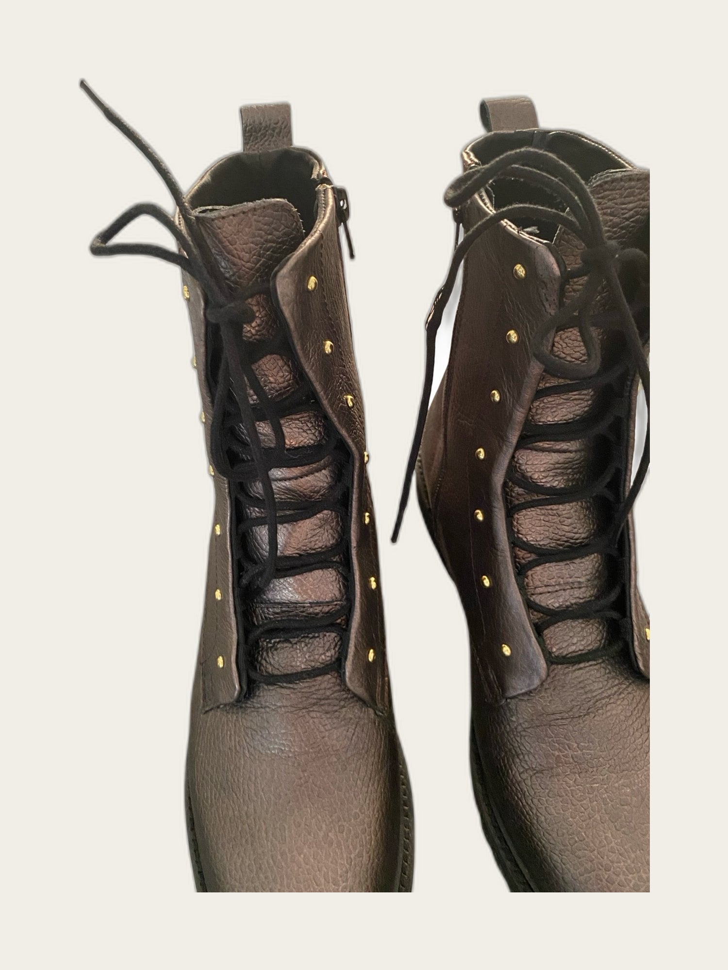 Leren veterboots