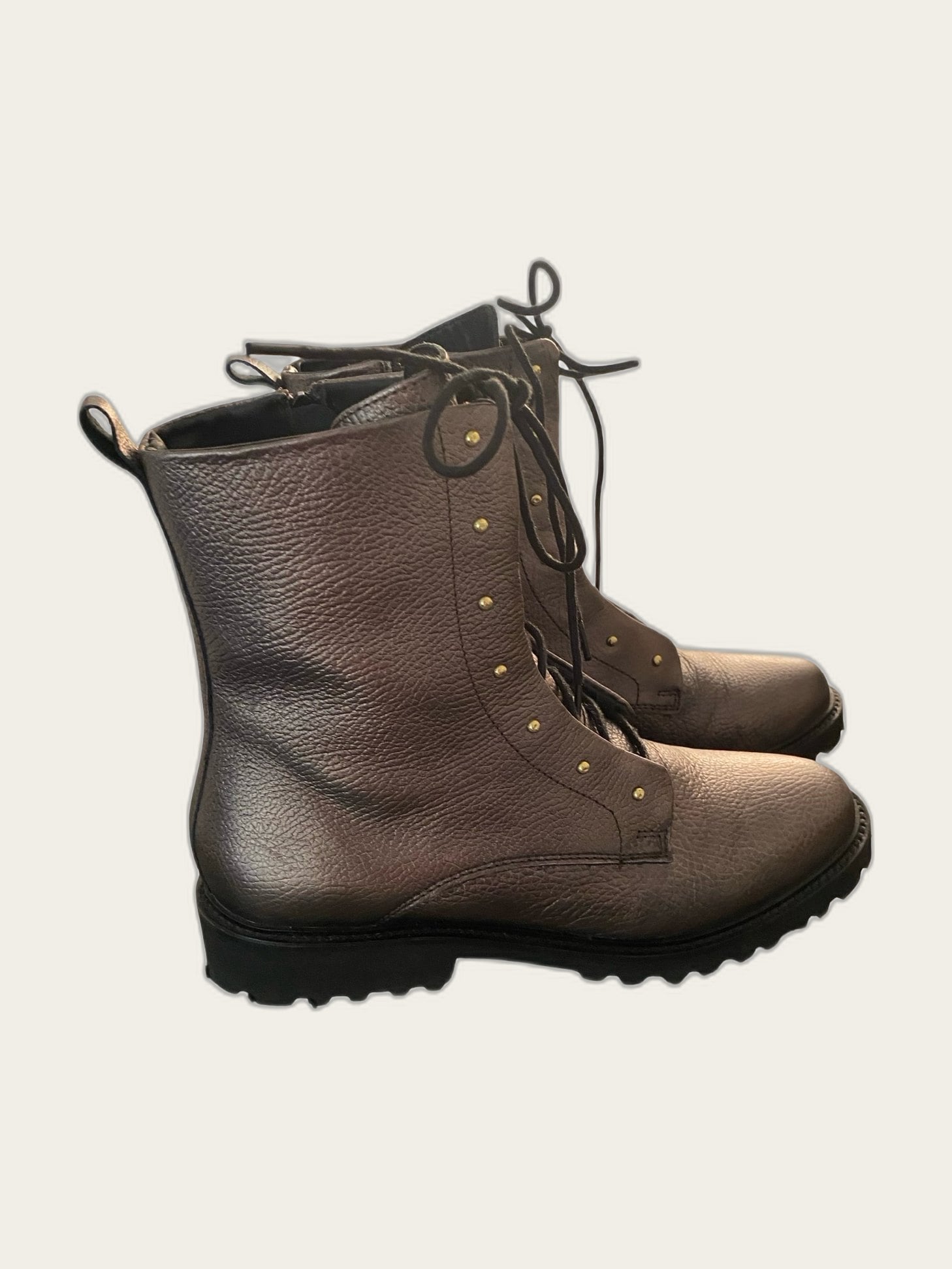 Leren veterboots