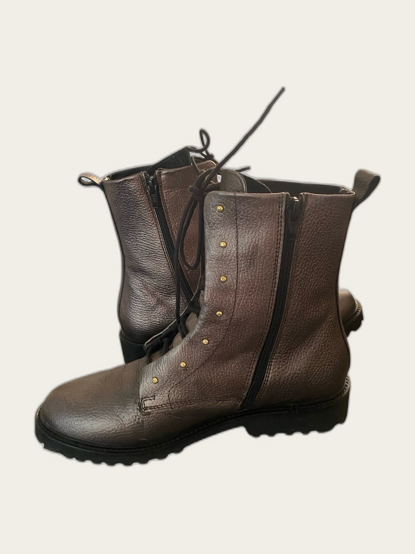 Leren veterboots