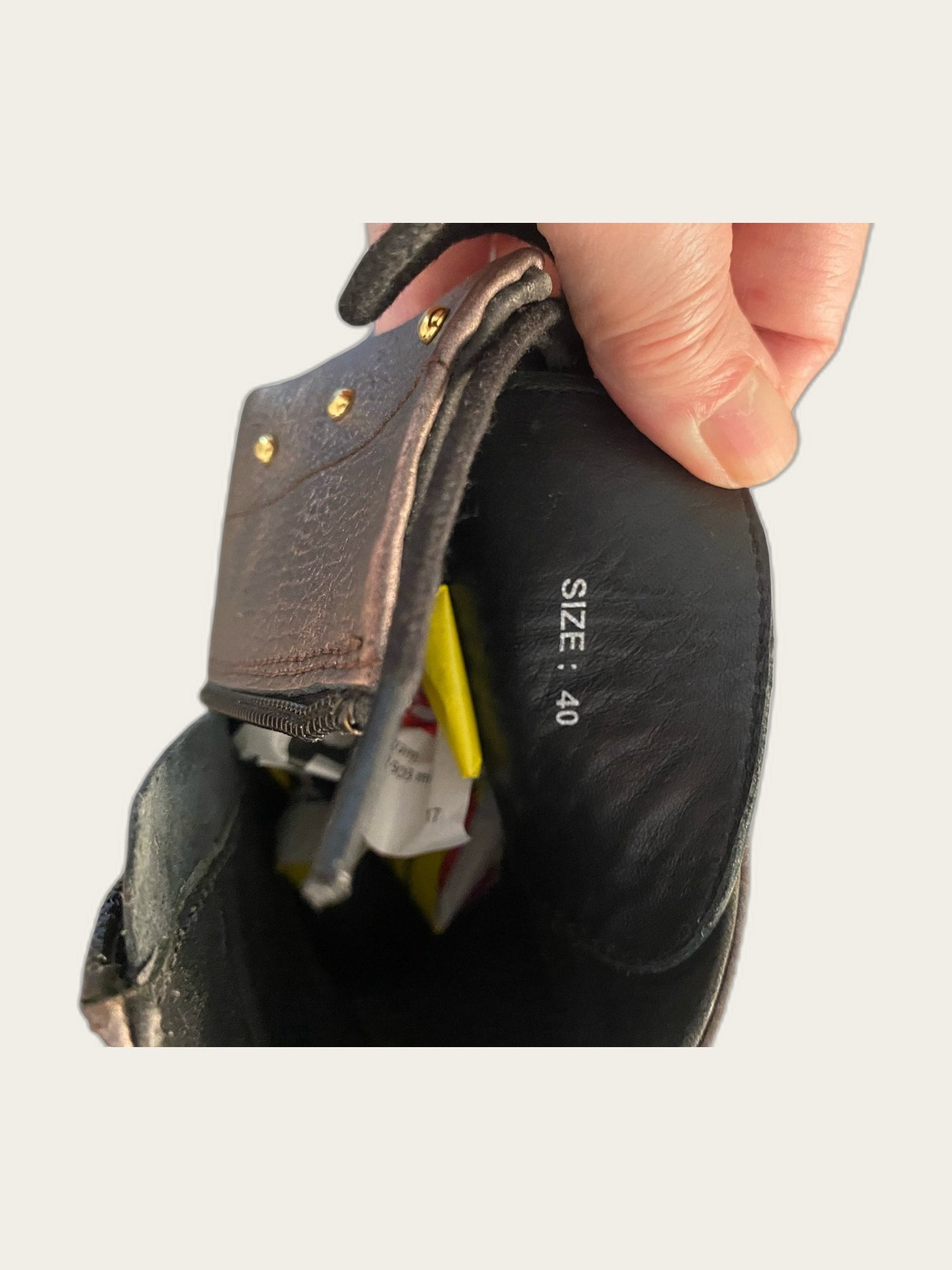 Leren veterboots