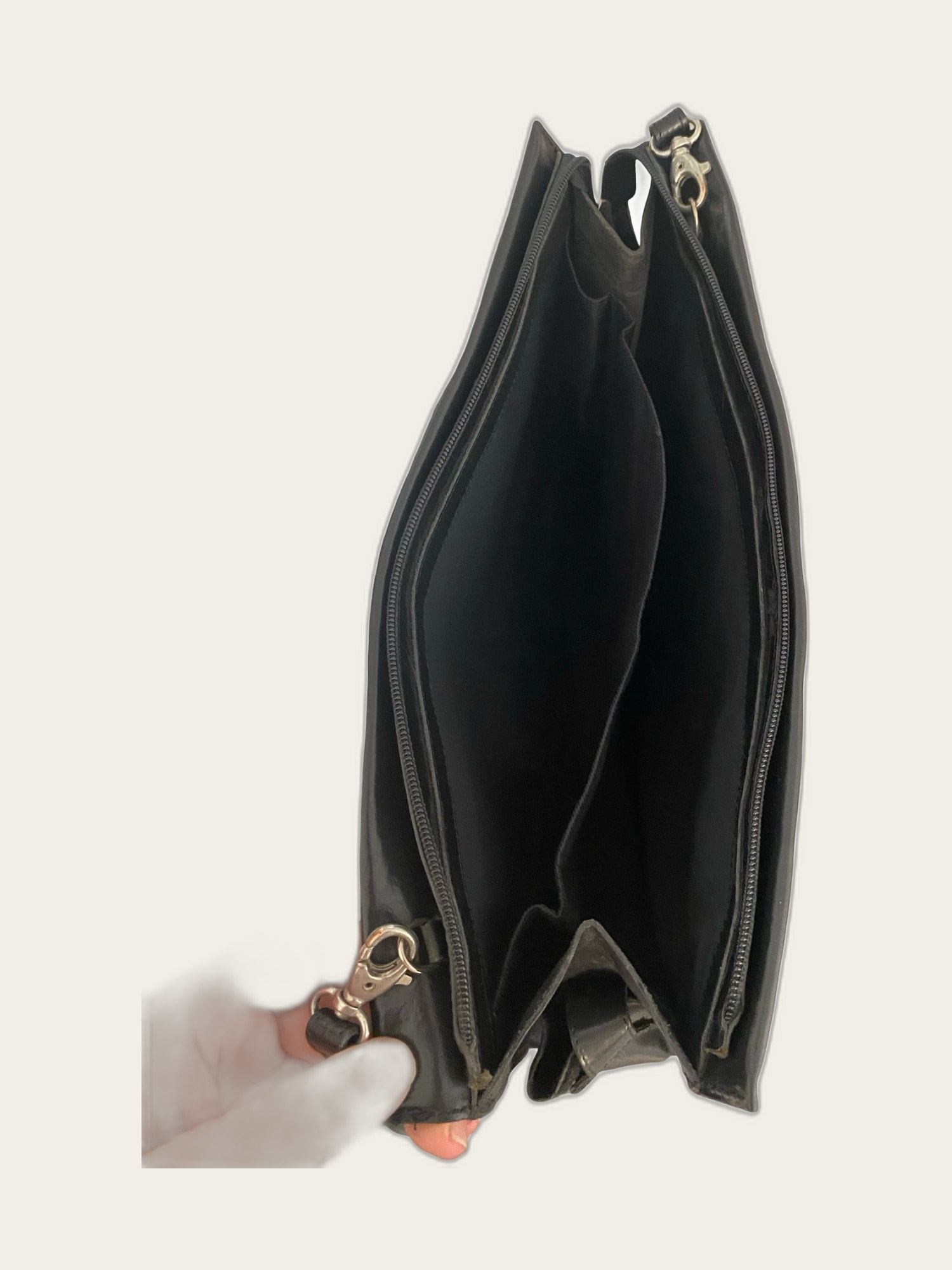 Leren vintage tote bag