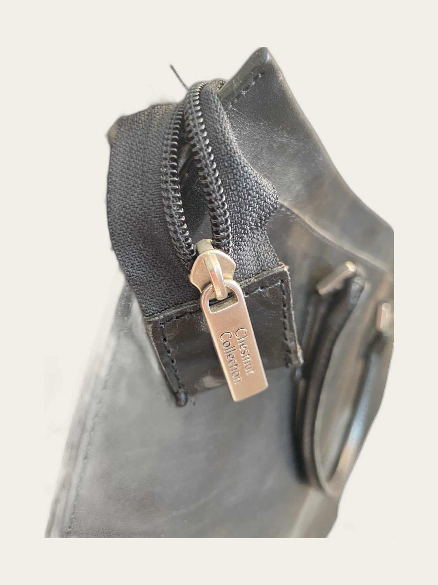 Leren vintage tote bag