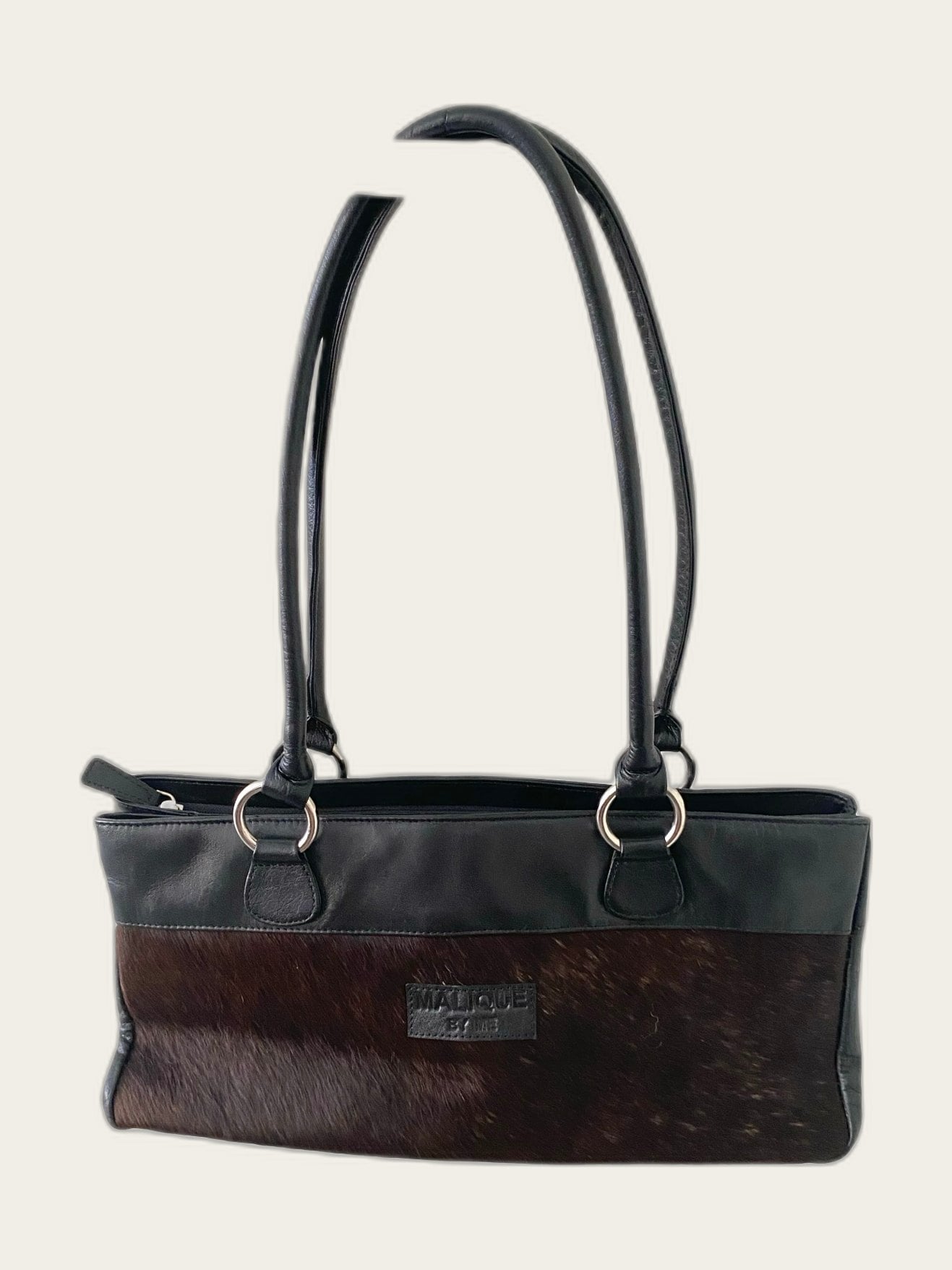 Cowhidebag leder wast-west tote model
