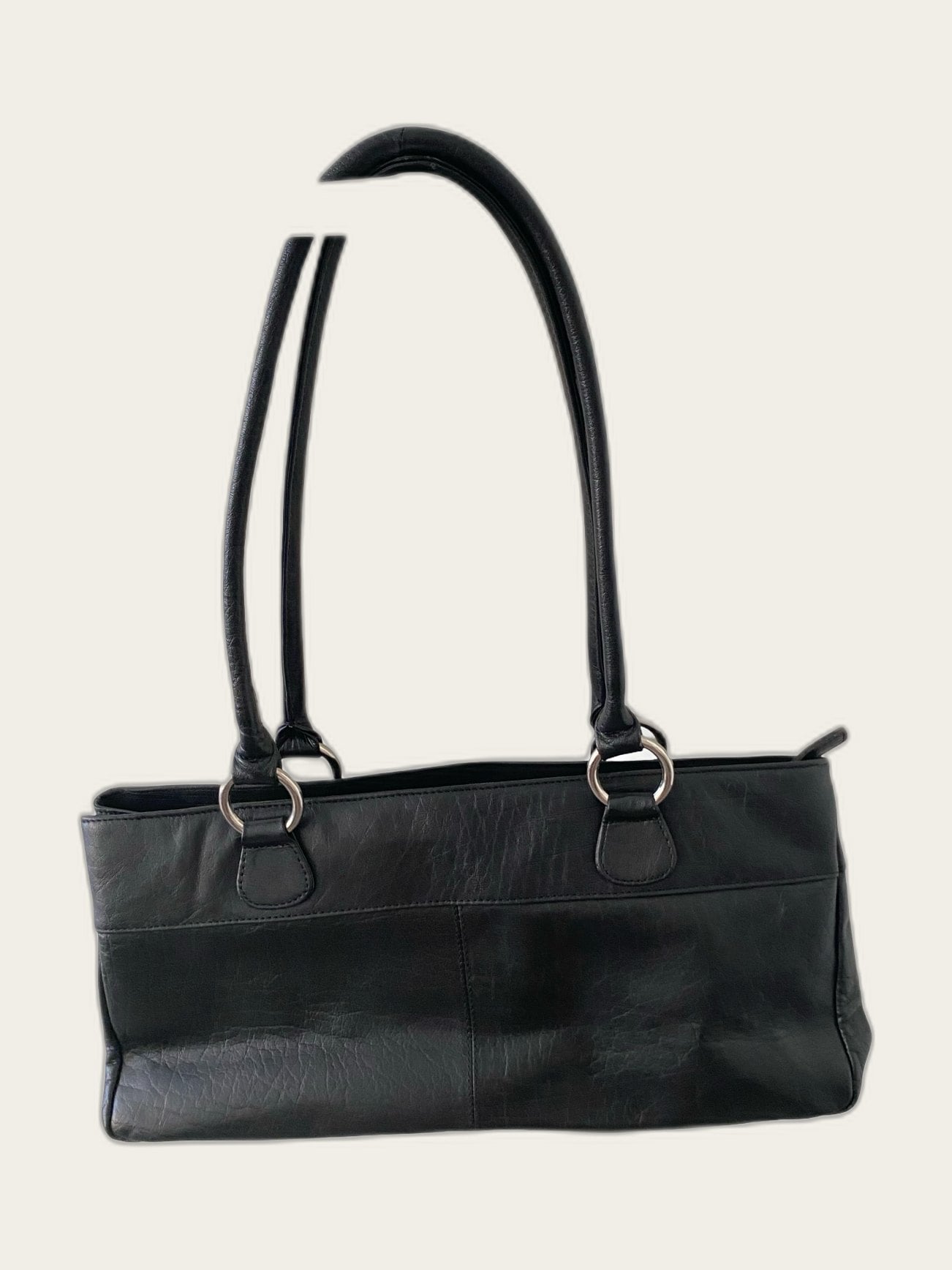 Cowhidebag leder wast-west tote model