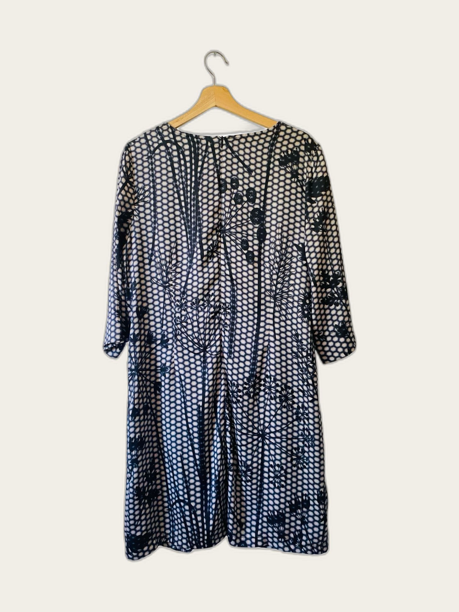 Silk-look jurk 3/4 mouw