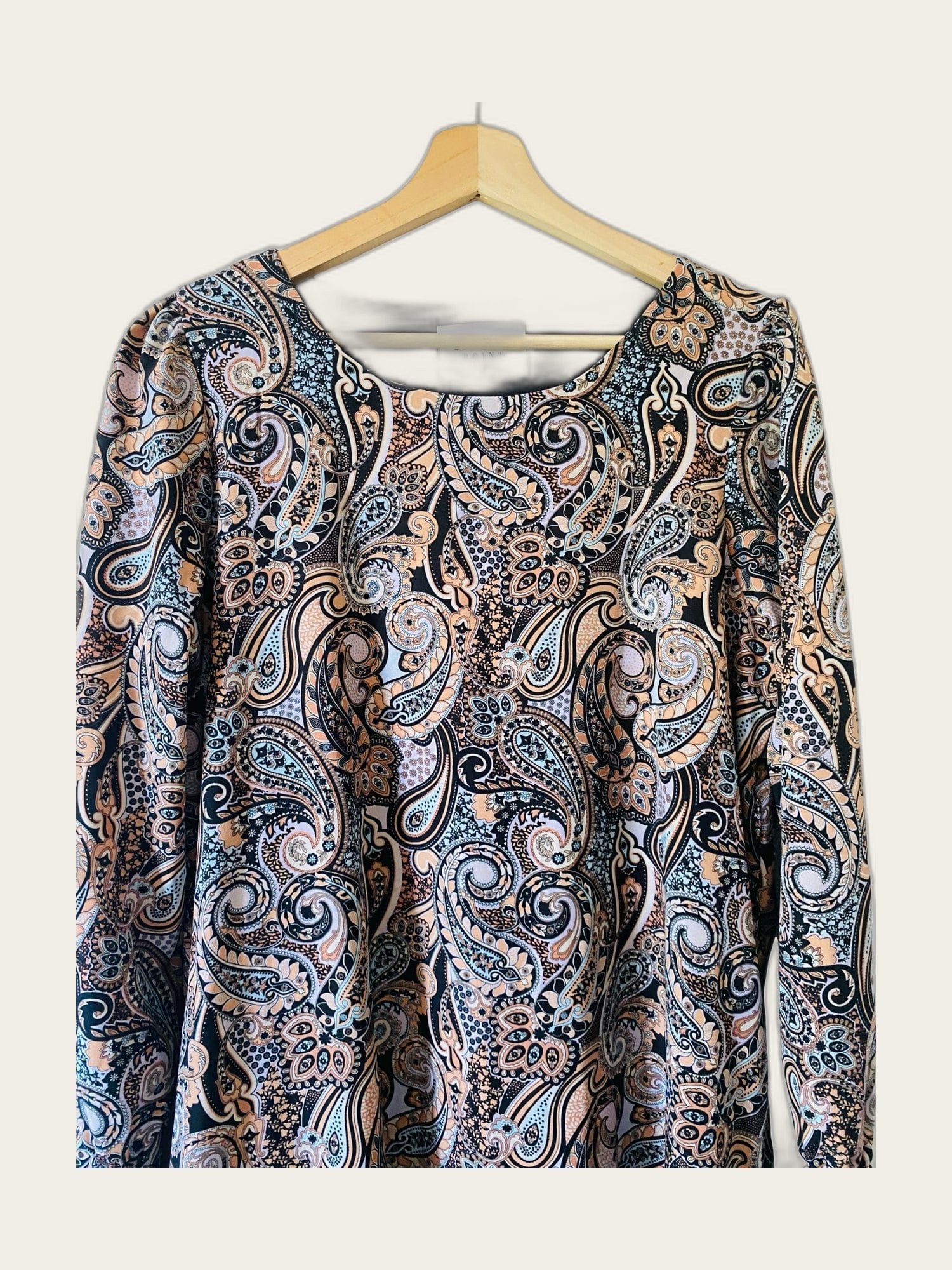 Boho Paisley jurk lange mouw