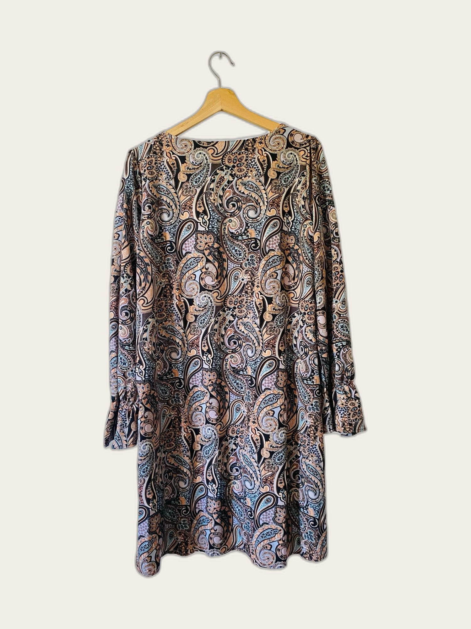 Boho Paisley jurk lange mouw