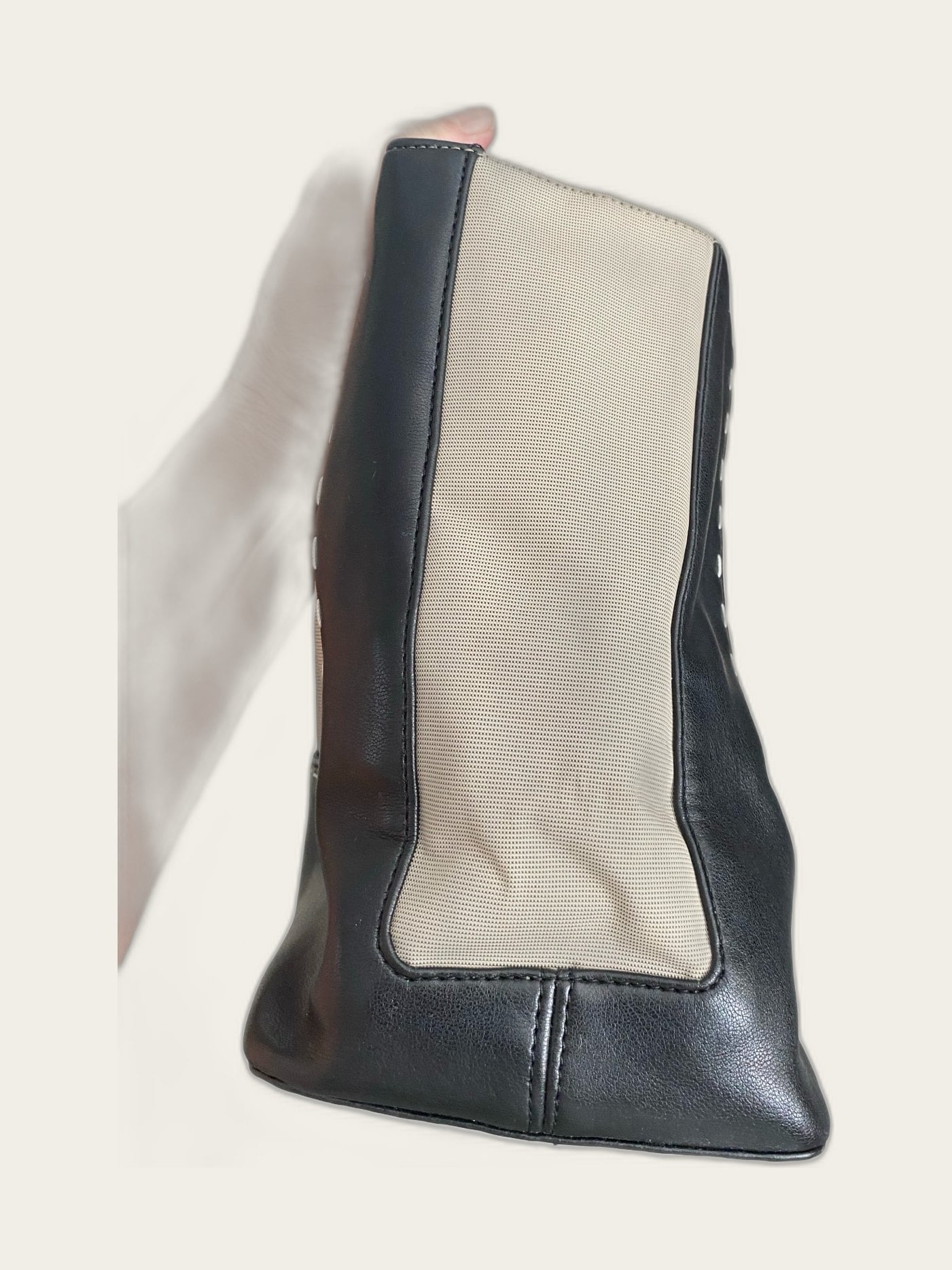 Tote shopper leer/stof -collectie City