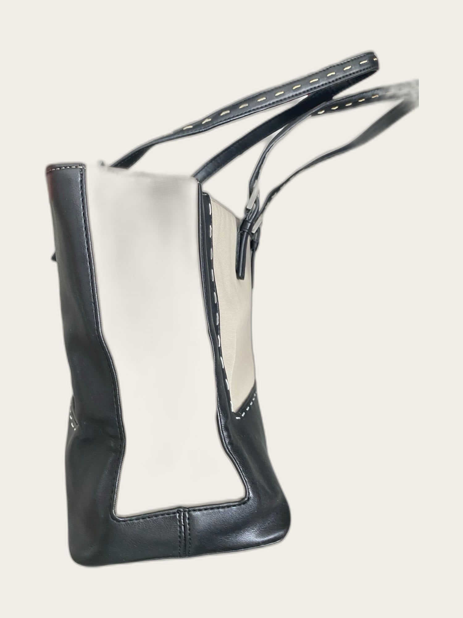 Tote shopper leer/stof -collectie City