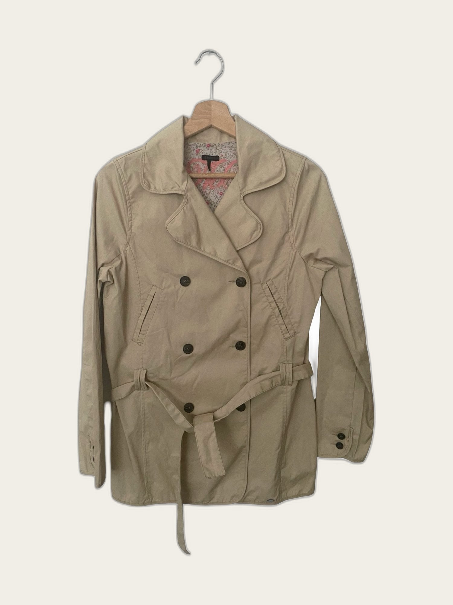 Korte trenchcoat double breasted