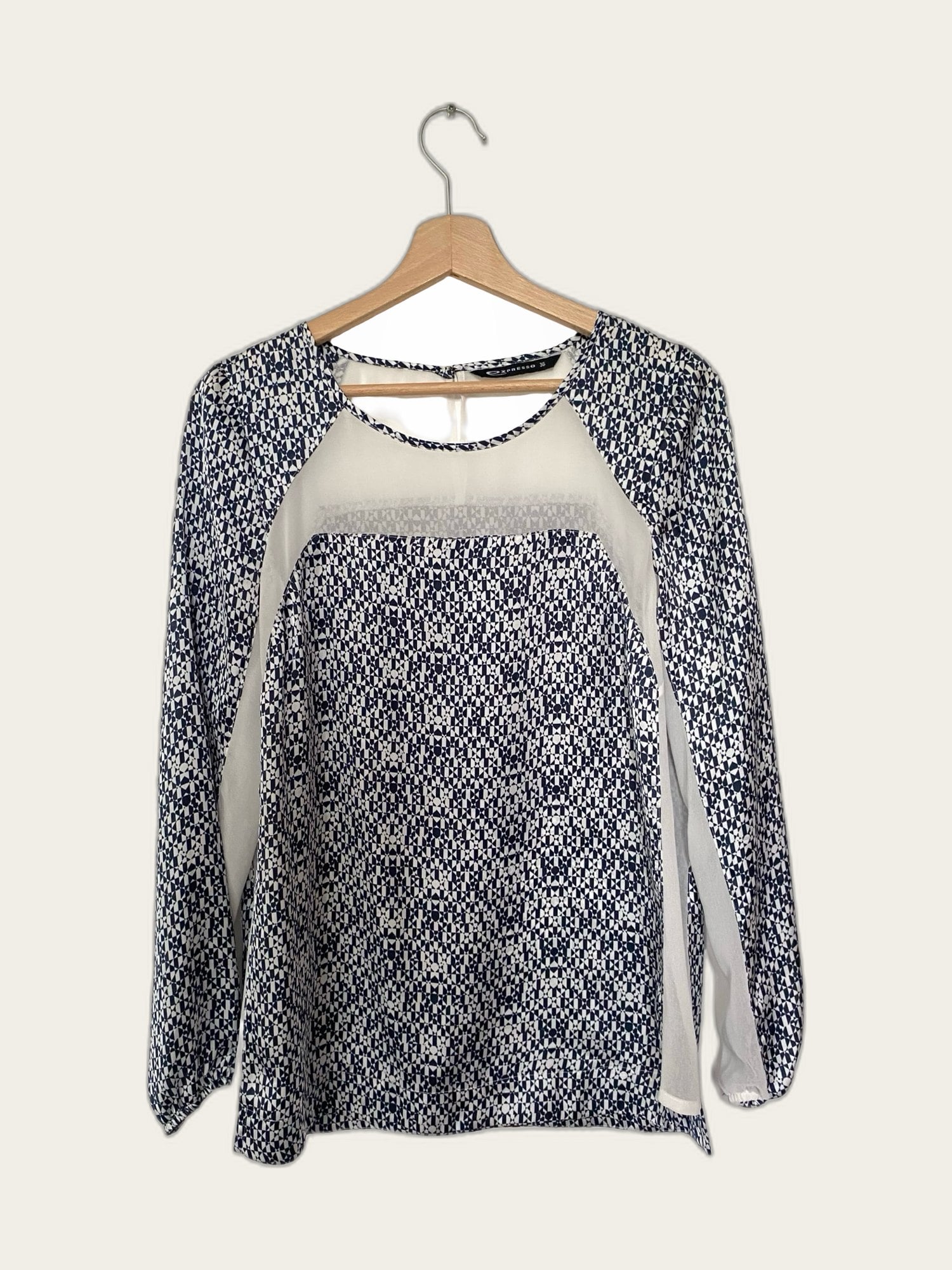 Blouse satijn lange mouw
