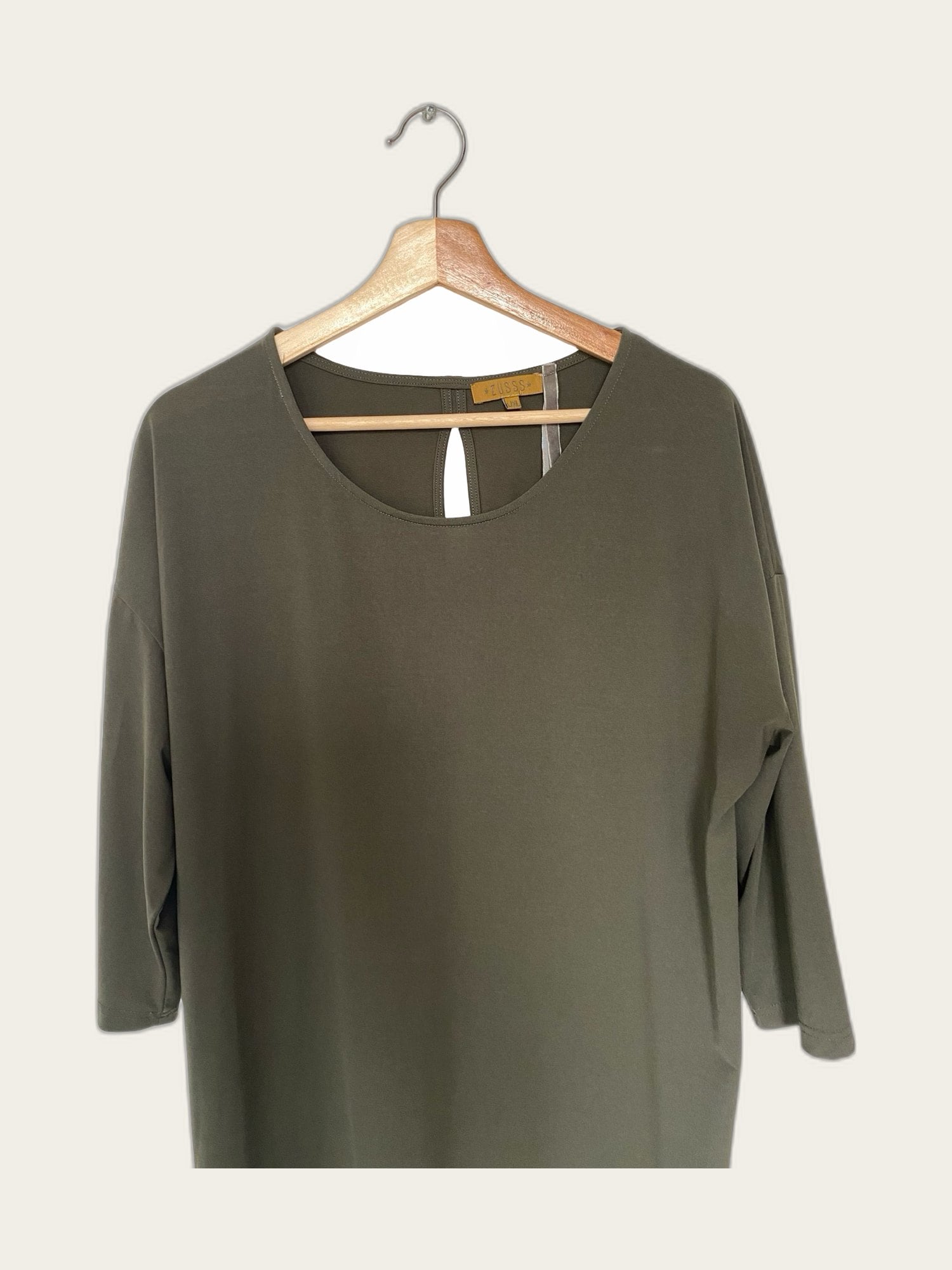 Jersey jurk 3/4 mouw