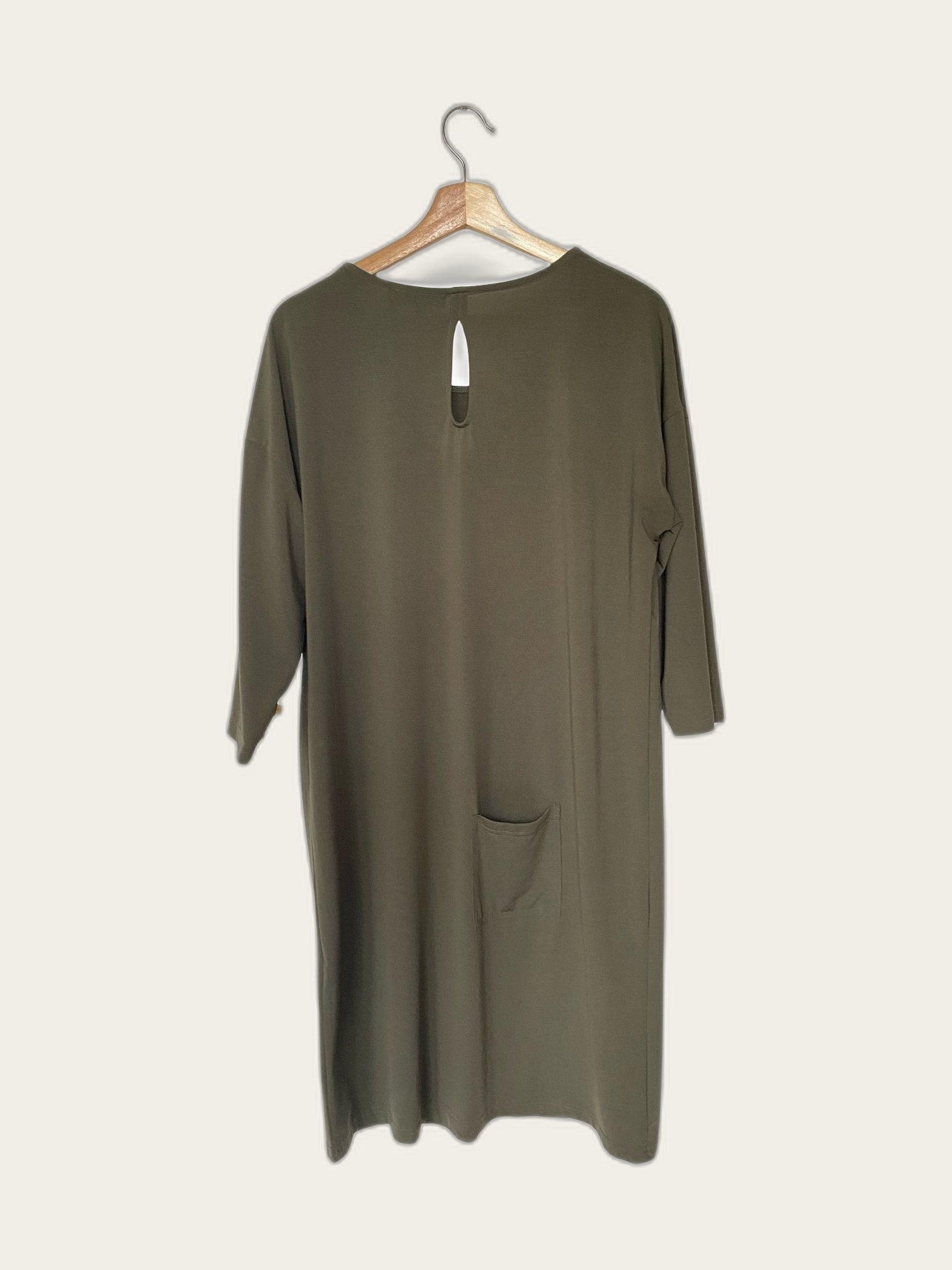Jersey jurk 3/4 mouw