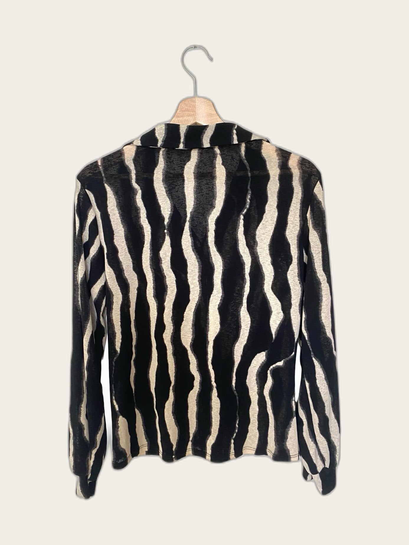 Tricot blouse lange mouw zebraprint