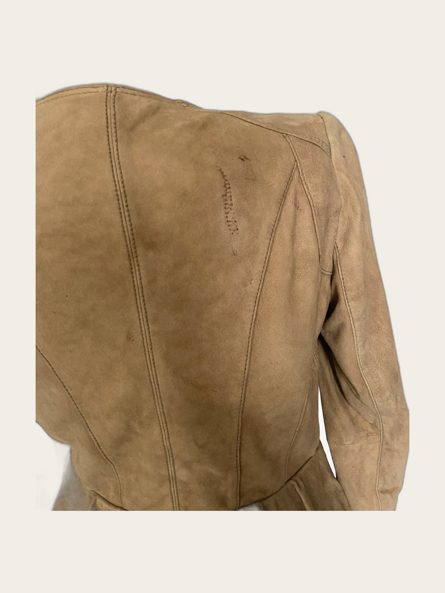 Suède bikers jacket peplum