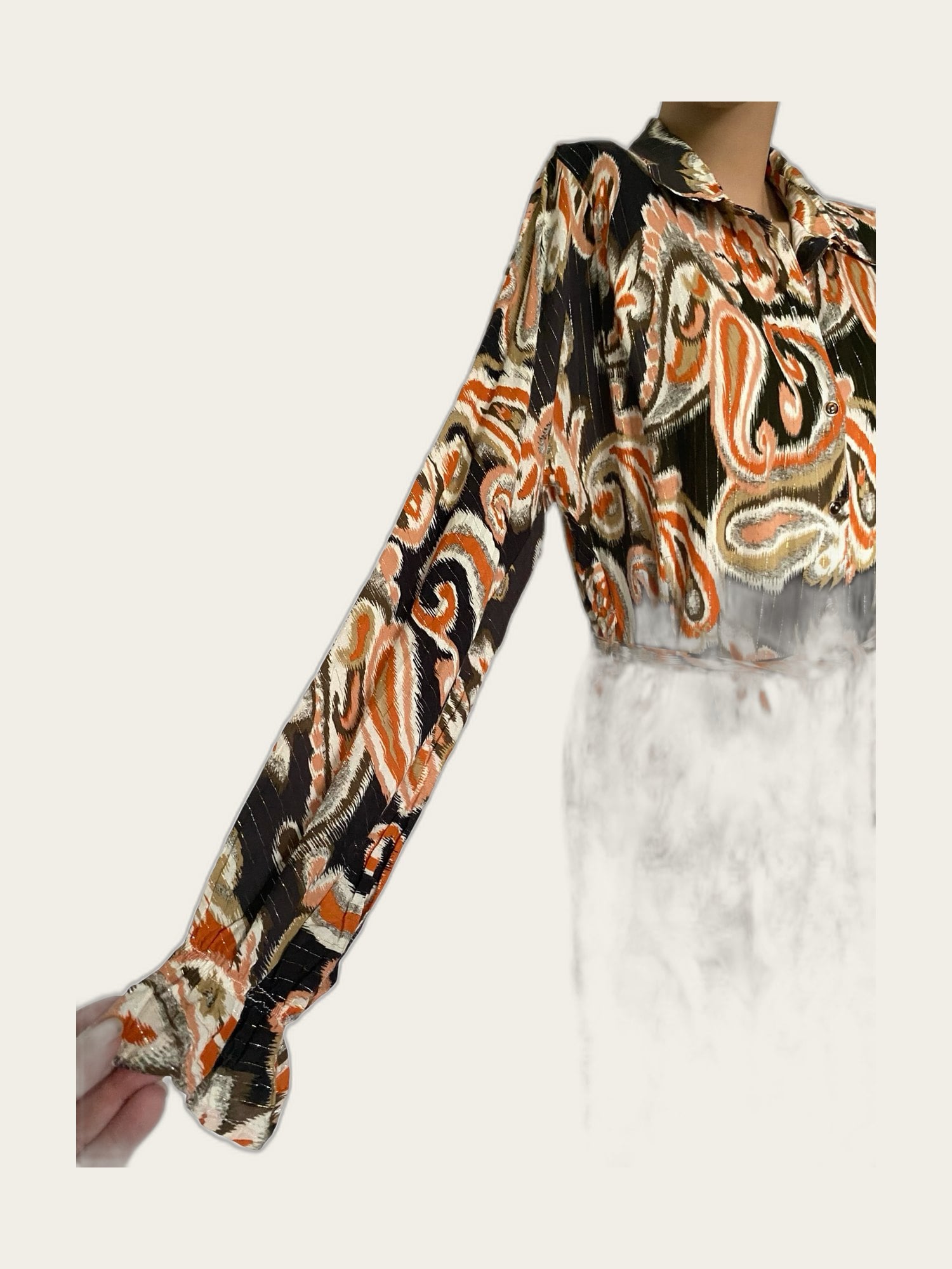 Blousejurk Paisley met gouddraad