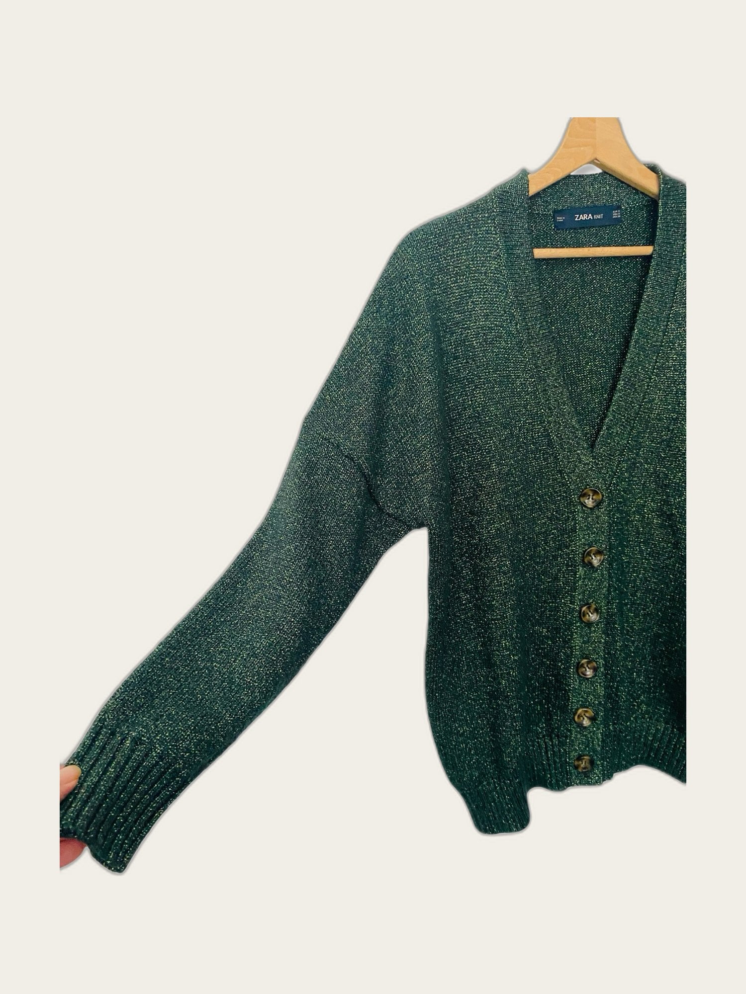 Oversized vest met glittertje