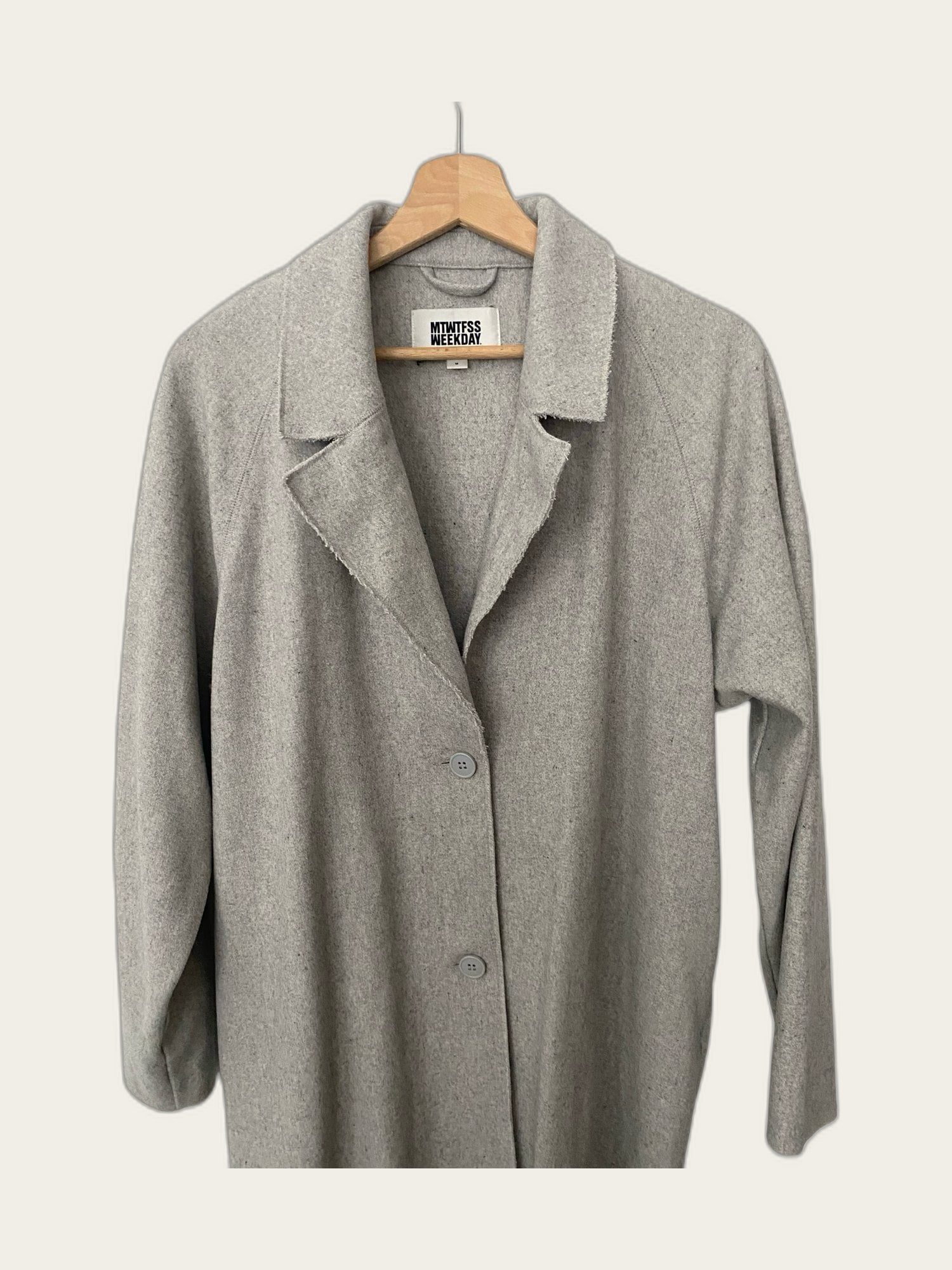 Wollen shabby chic oversized vestjas
