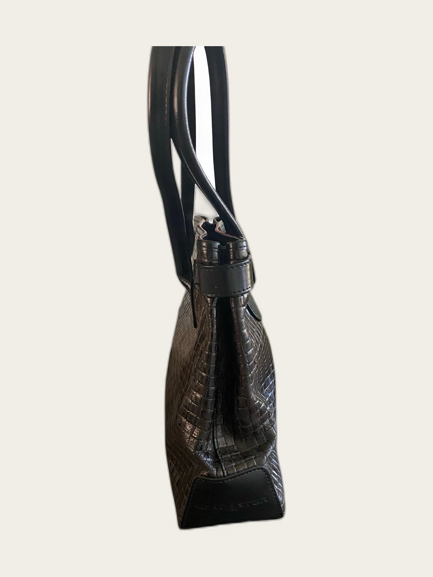 Elegante klassieke vintage leren shopper