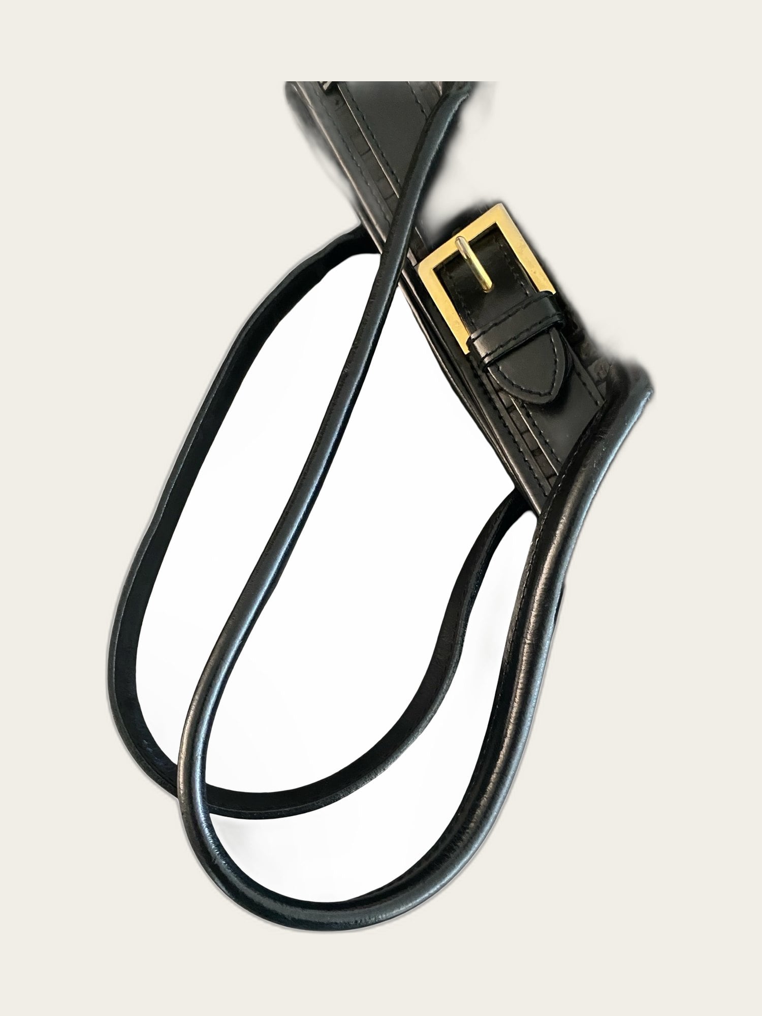 Elegante klassieke vintage leren shopper