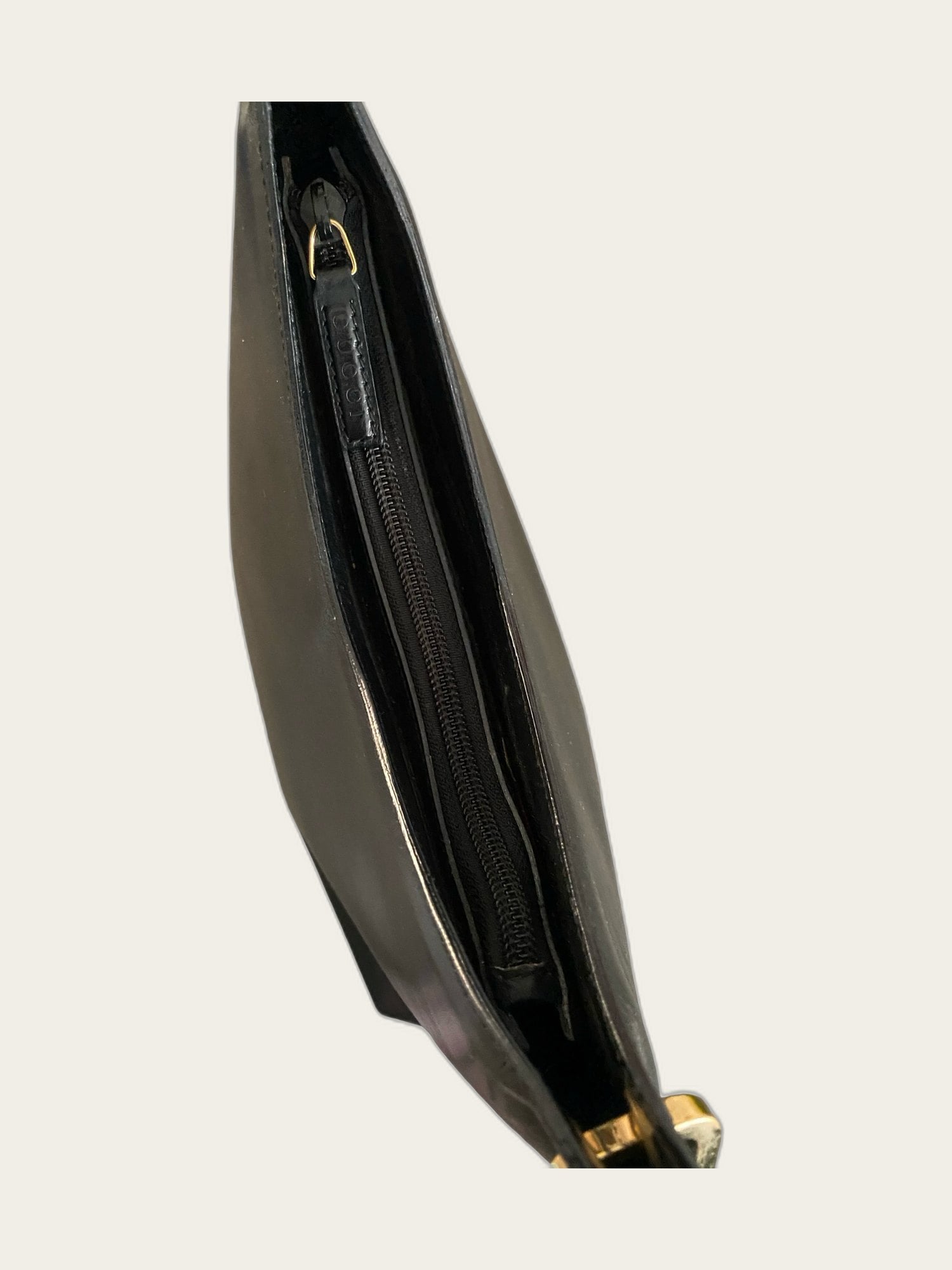 Bamboo hobo handtas leder
