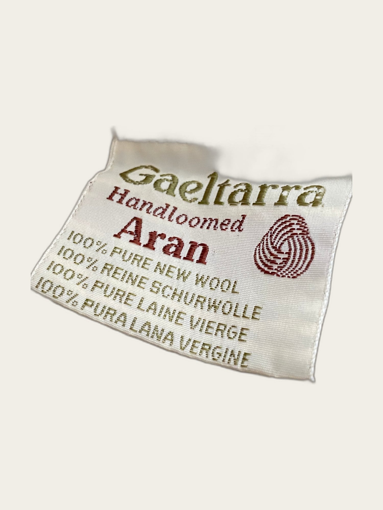 Prachtige dikke vintage wollen Iers Aran vest