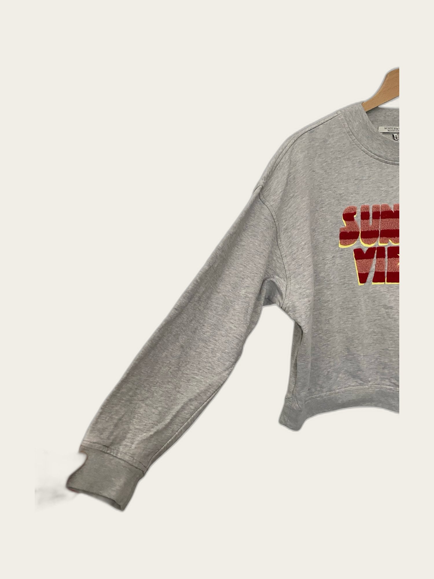 Sweater met applicatie ‘sunset view’