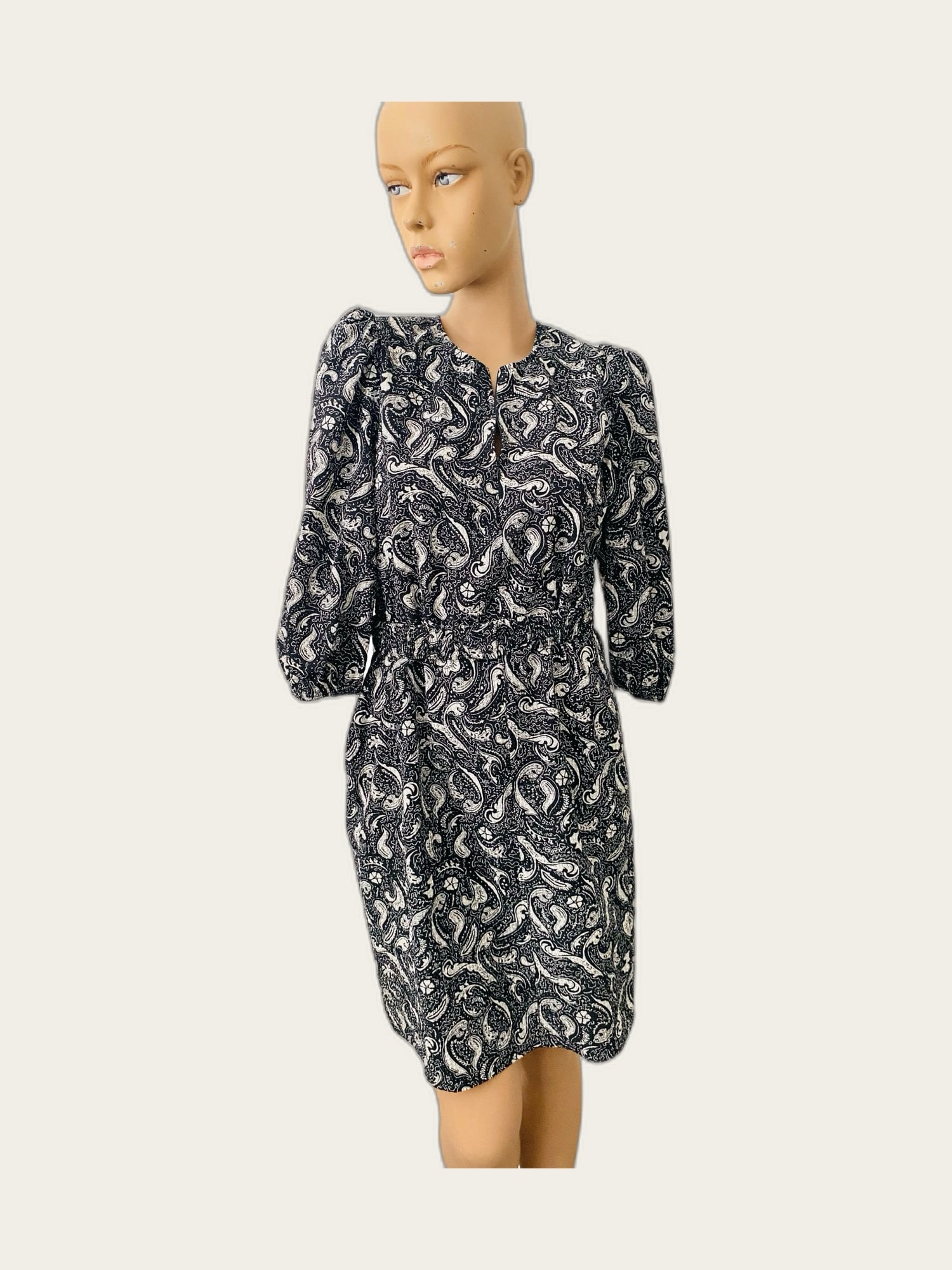 Paisley zomerjurk 3/4 pofmouw