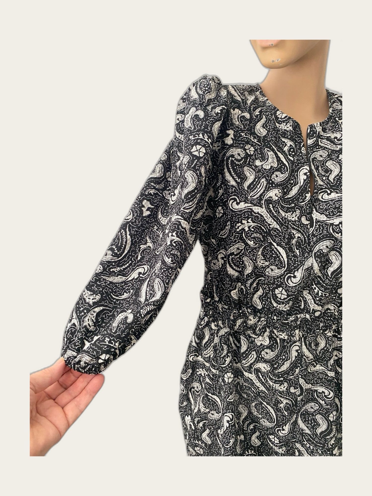 Paisley zomerjurk 3/4 pofmouw