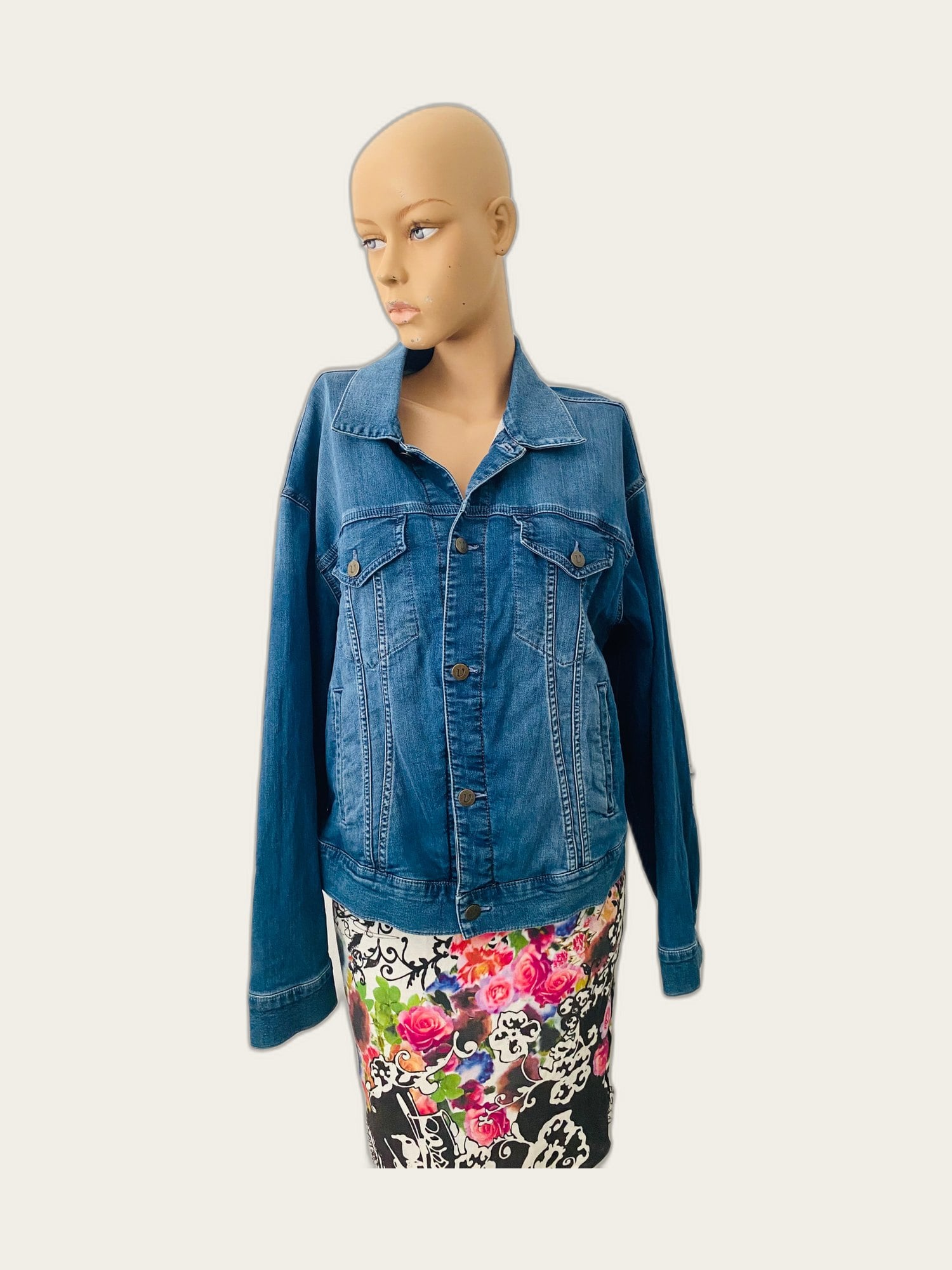 Oversized spijkerjasje stretch