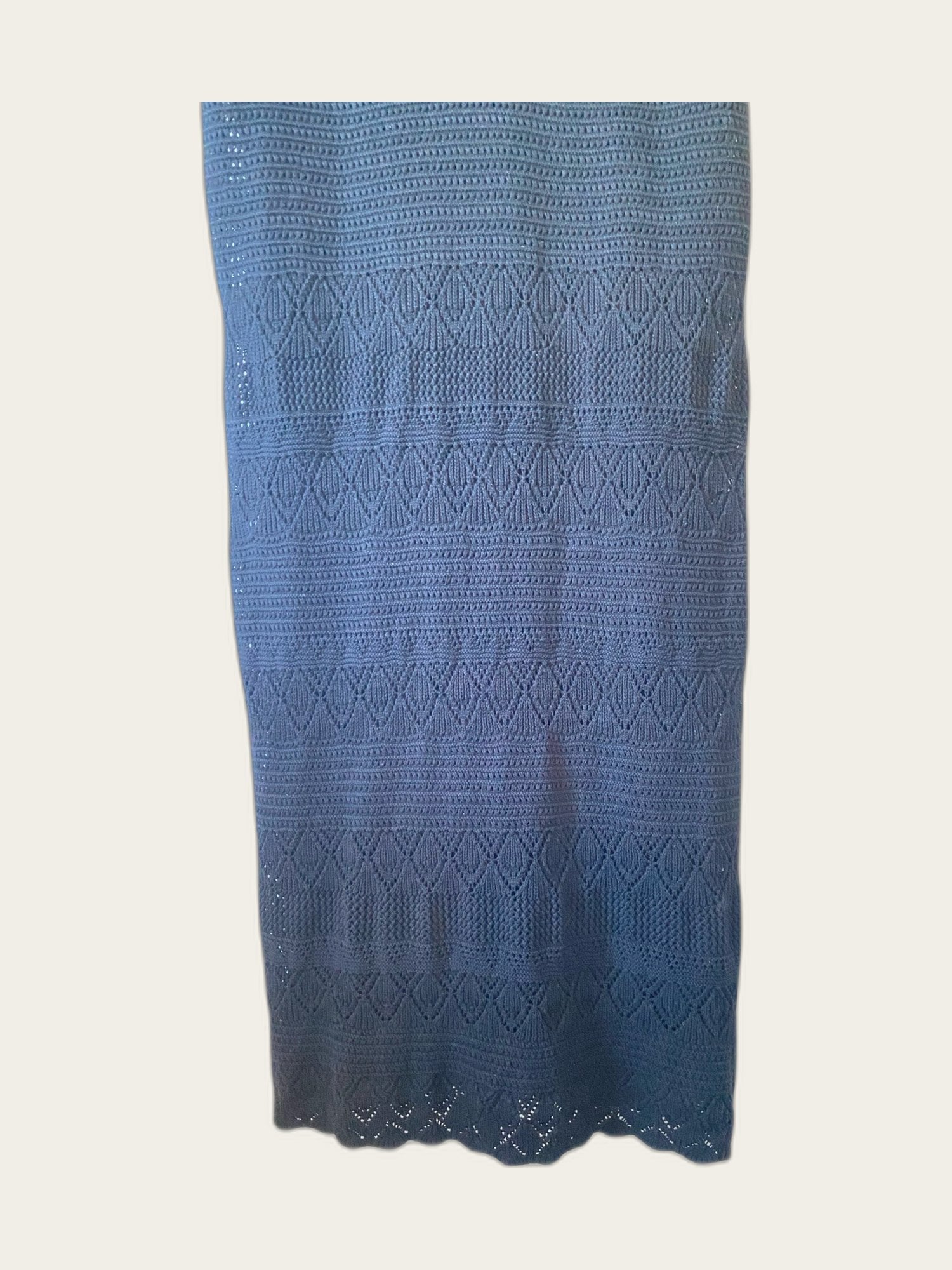 Crochet lange mouwloze jurk