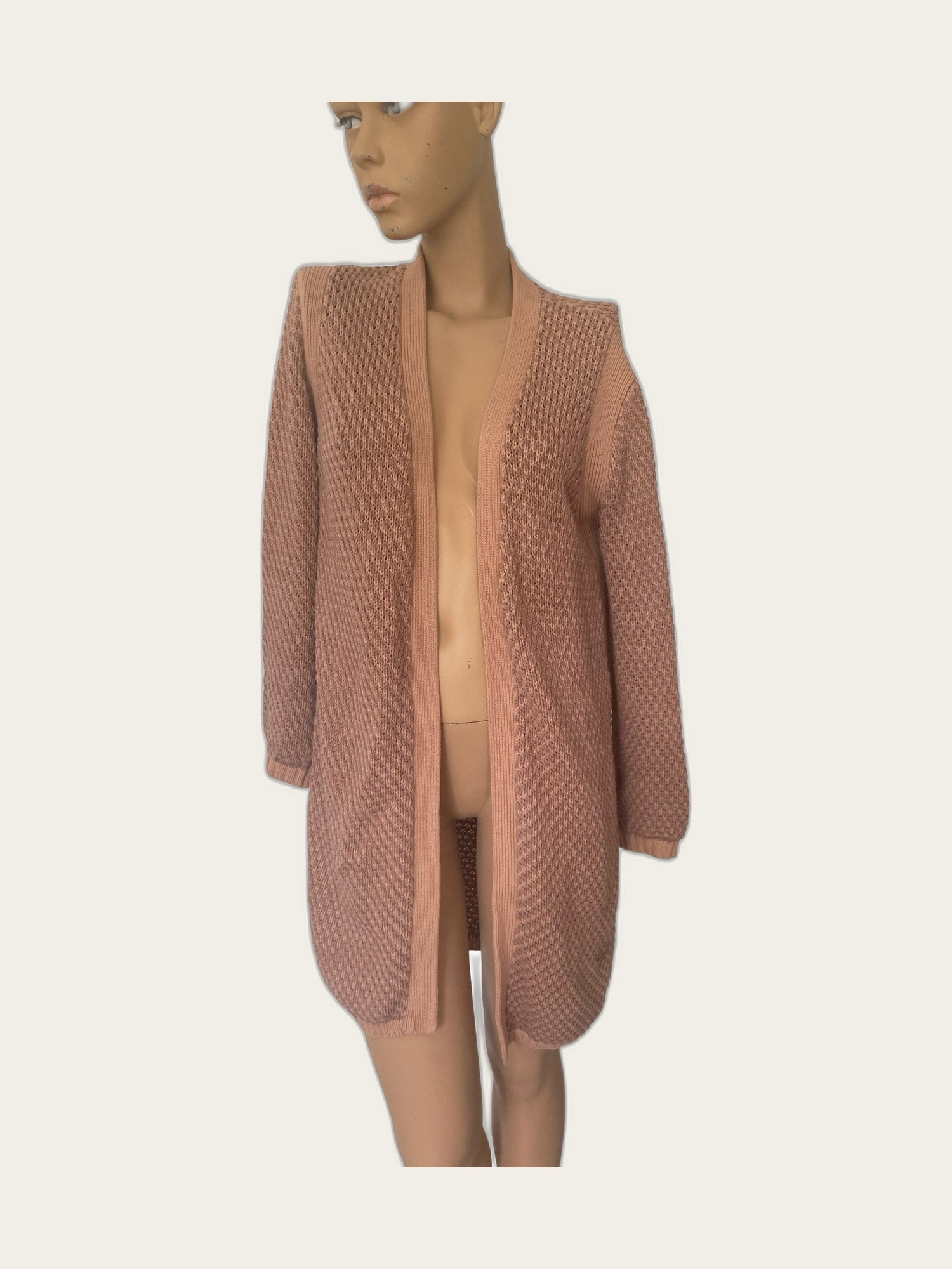 Halflang gebreid vest Bernadette