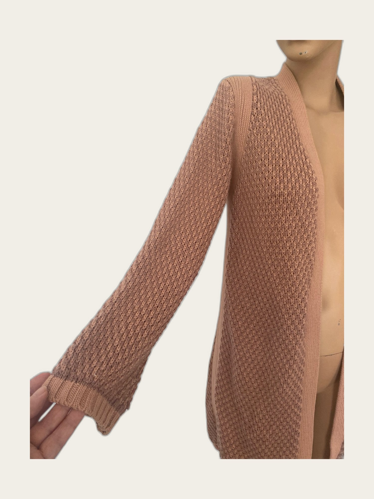 Halflang gebreid vest Bernadette