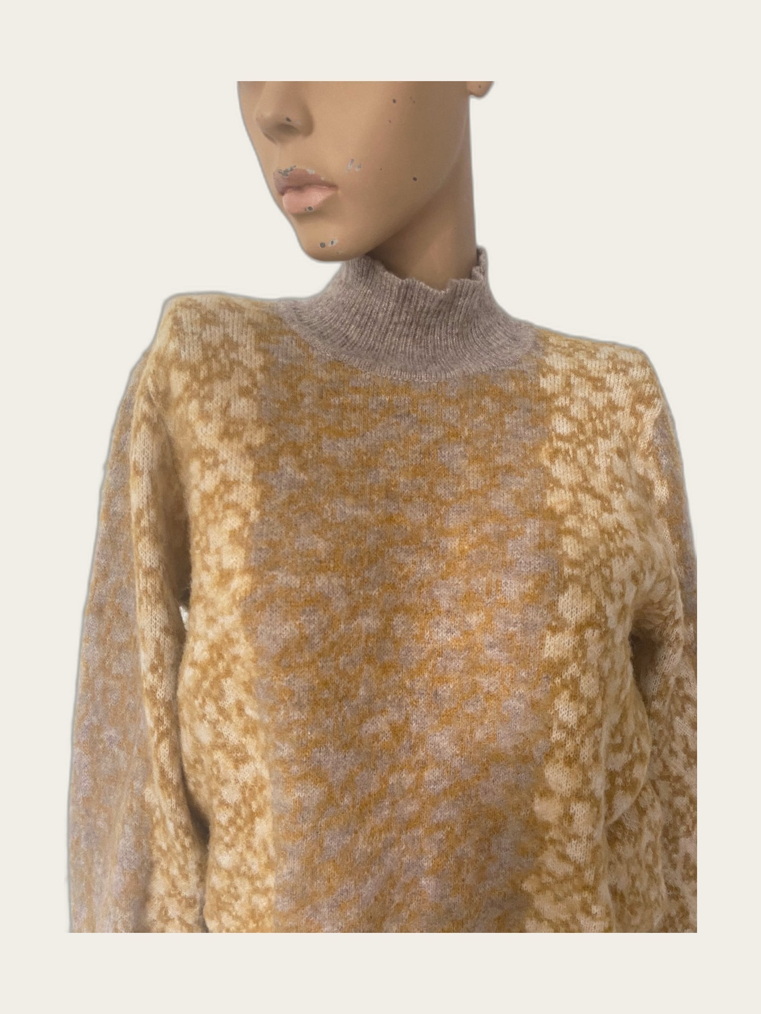 Gebreide trui met turtle neck