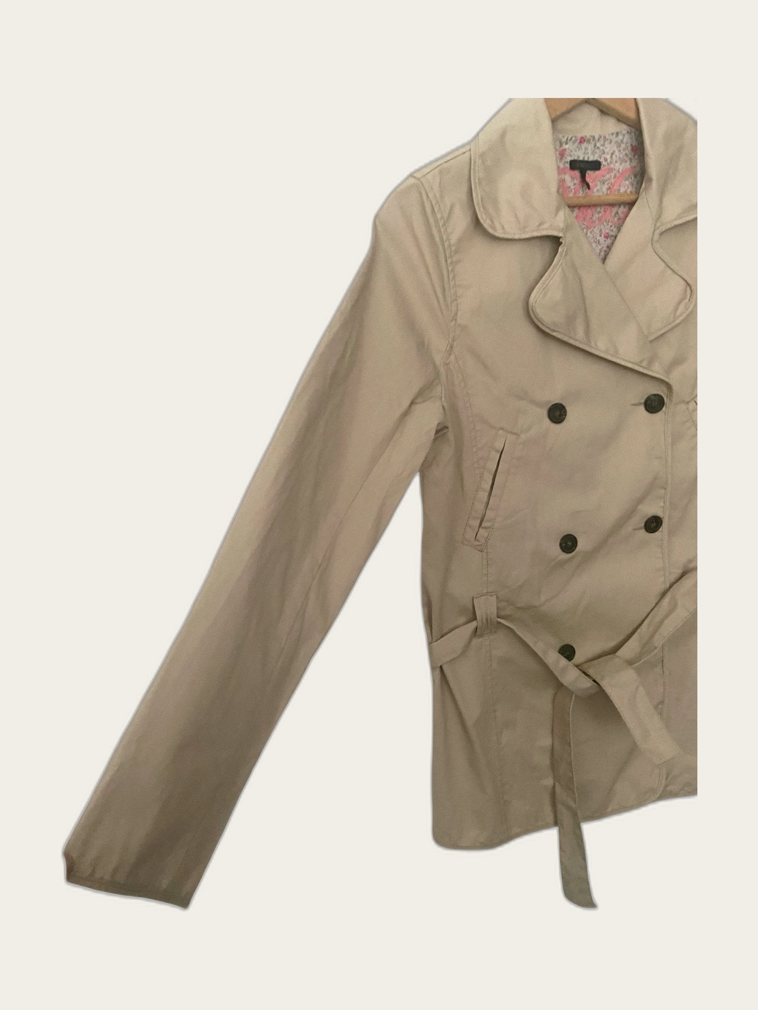 Korte trenchcoat double breasted